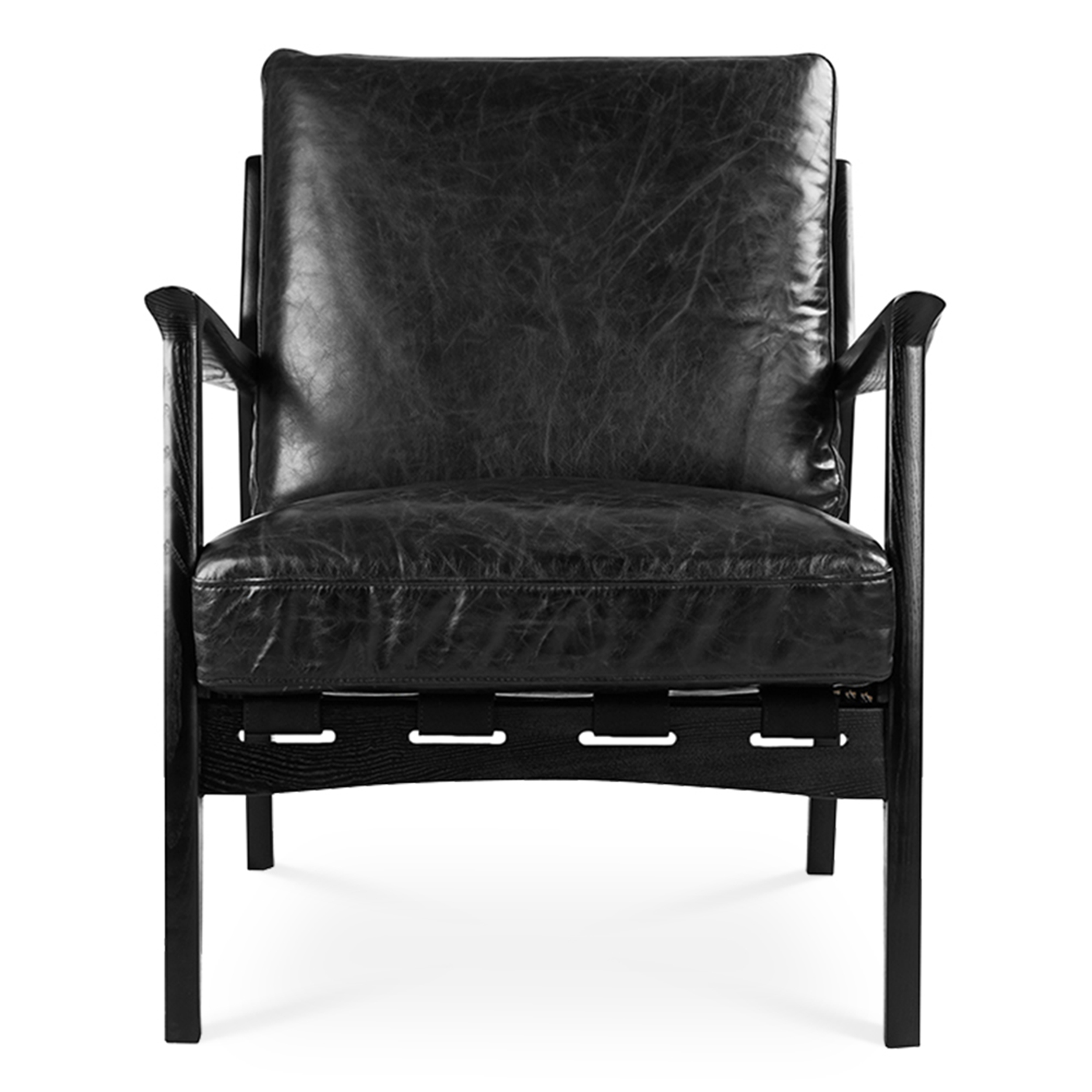 WS - At Ease armchair - Black & Black ash (Front)