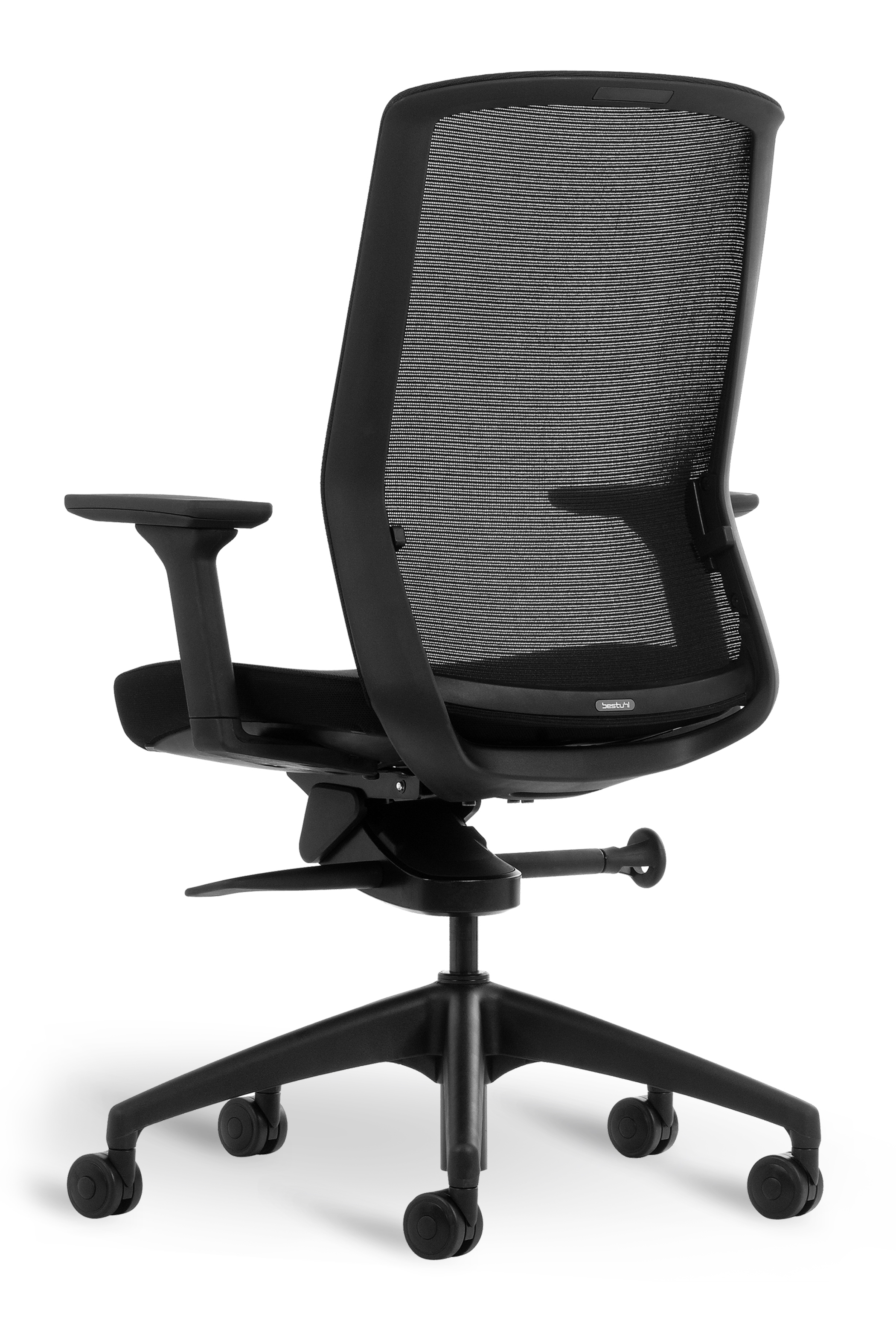 WS - J1 task chair - Black, black base (Back angle)