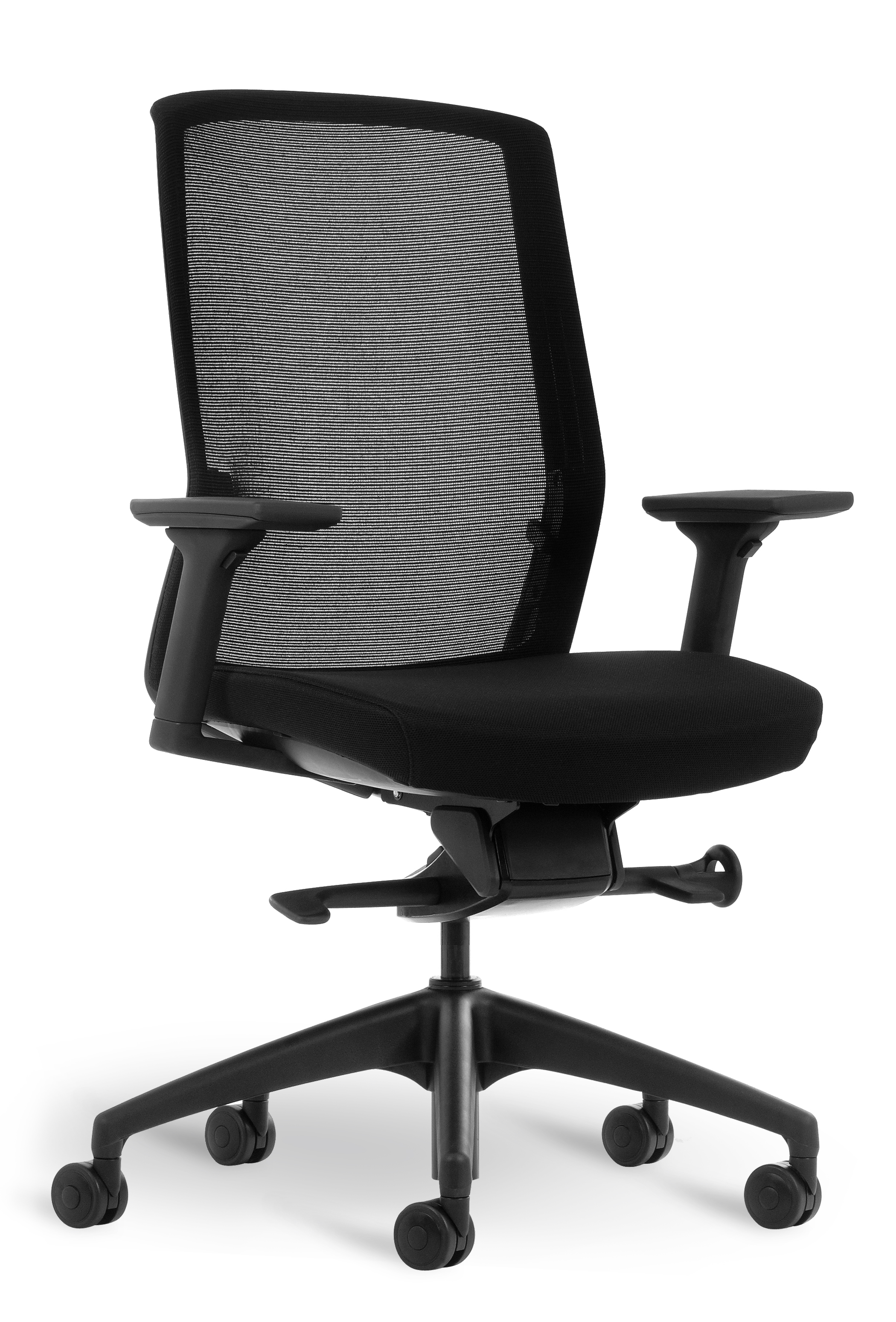WS - J1 task chair - Black, black base (Front angle)