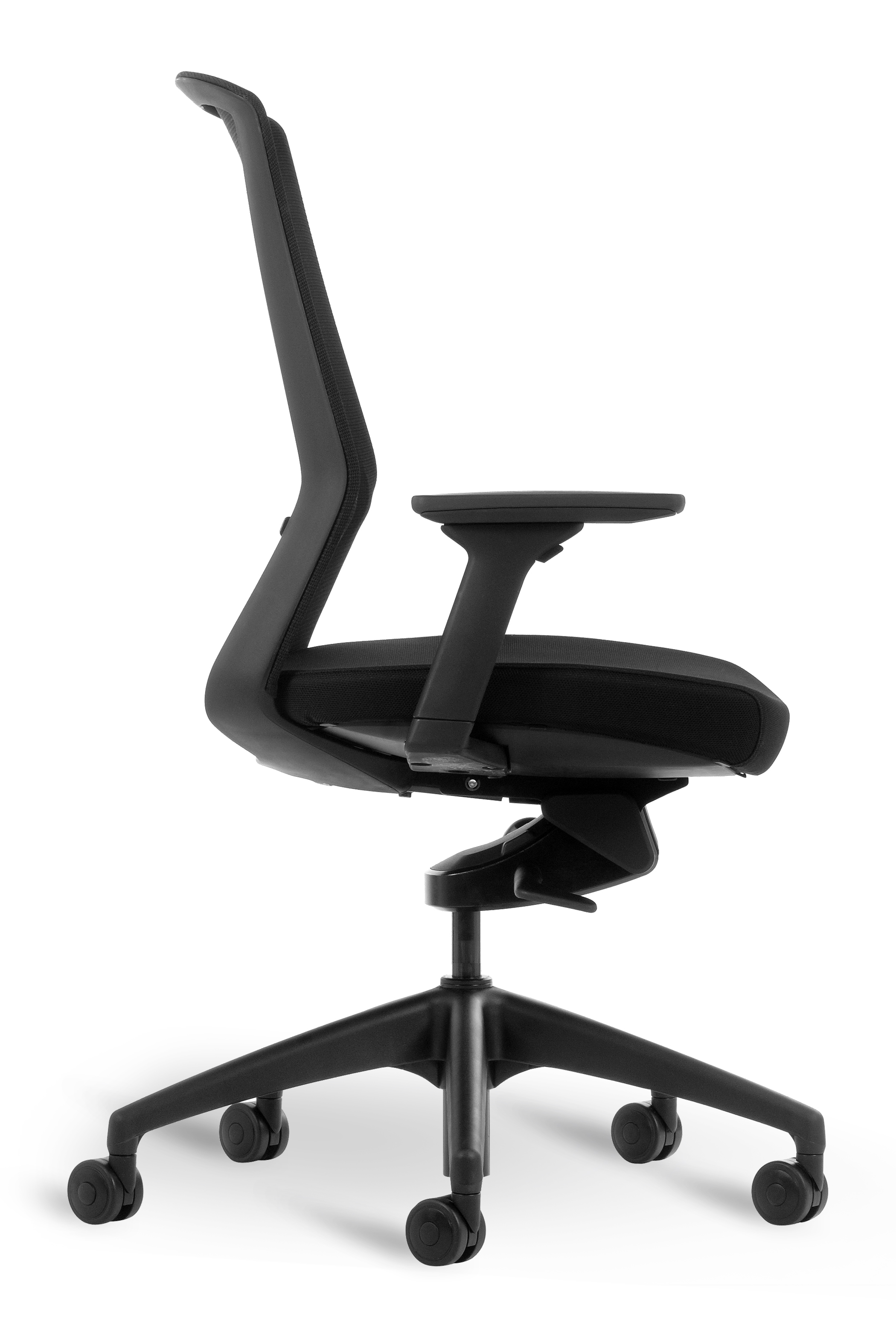 WS - J1 task chair - Black, black base (Side)