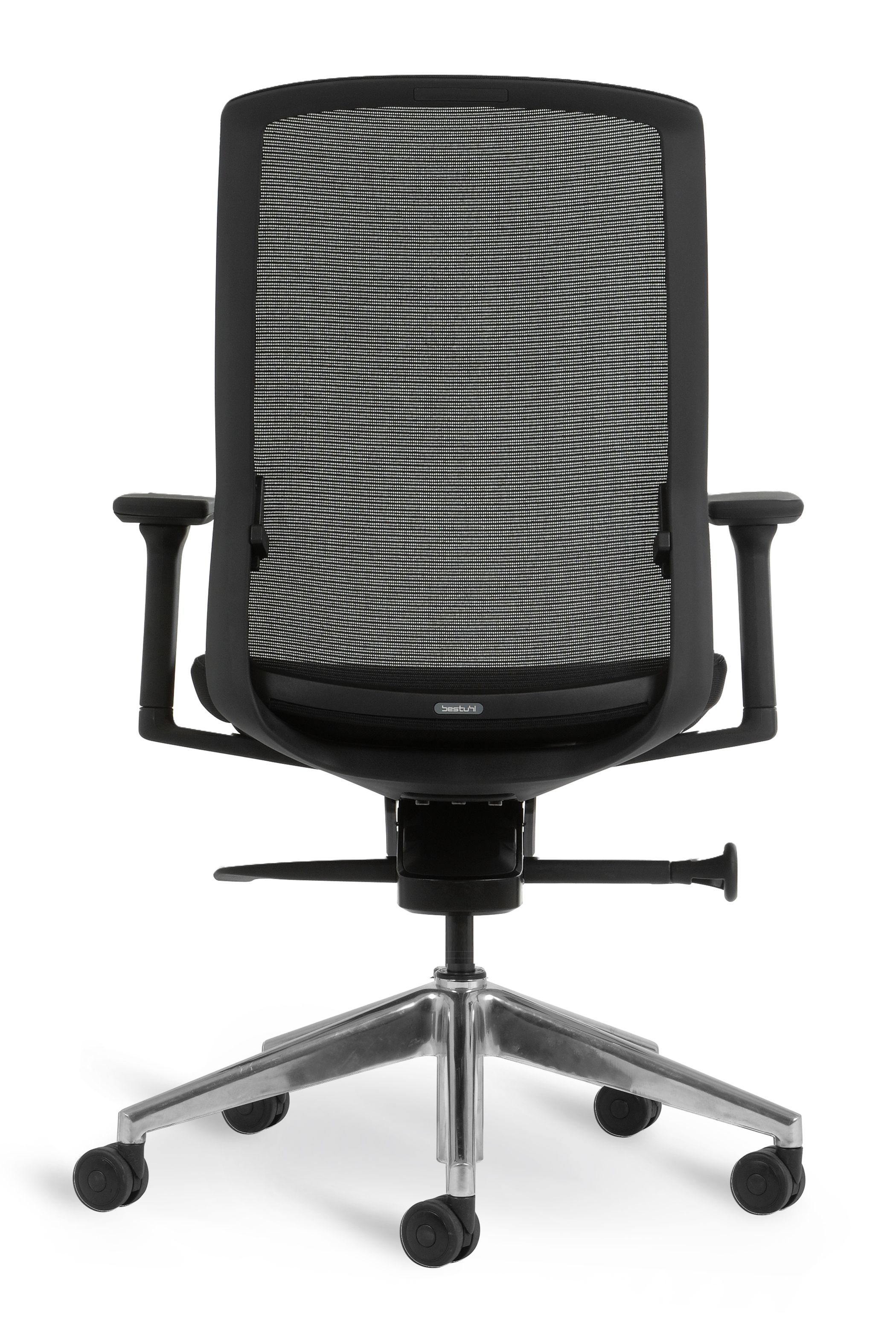 WS - J1 task chair - Black, polished base (Back)