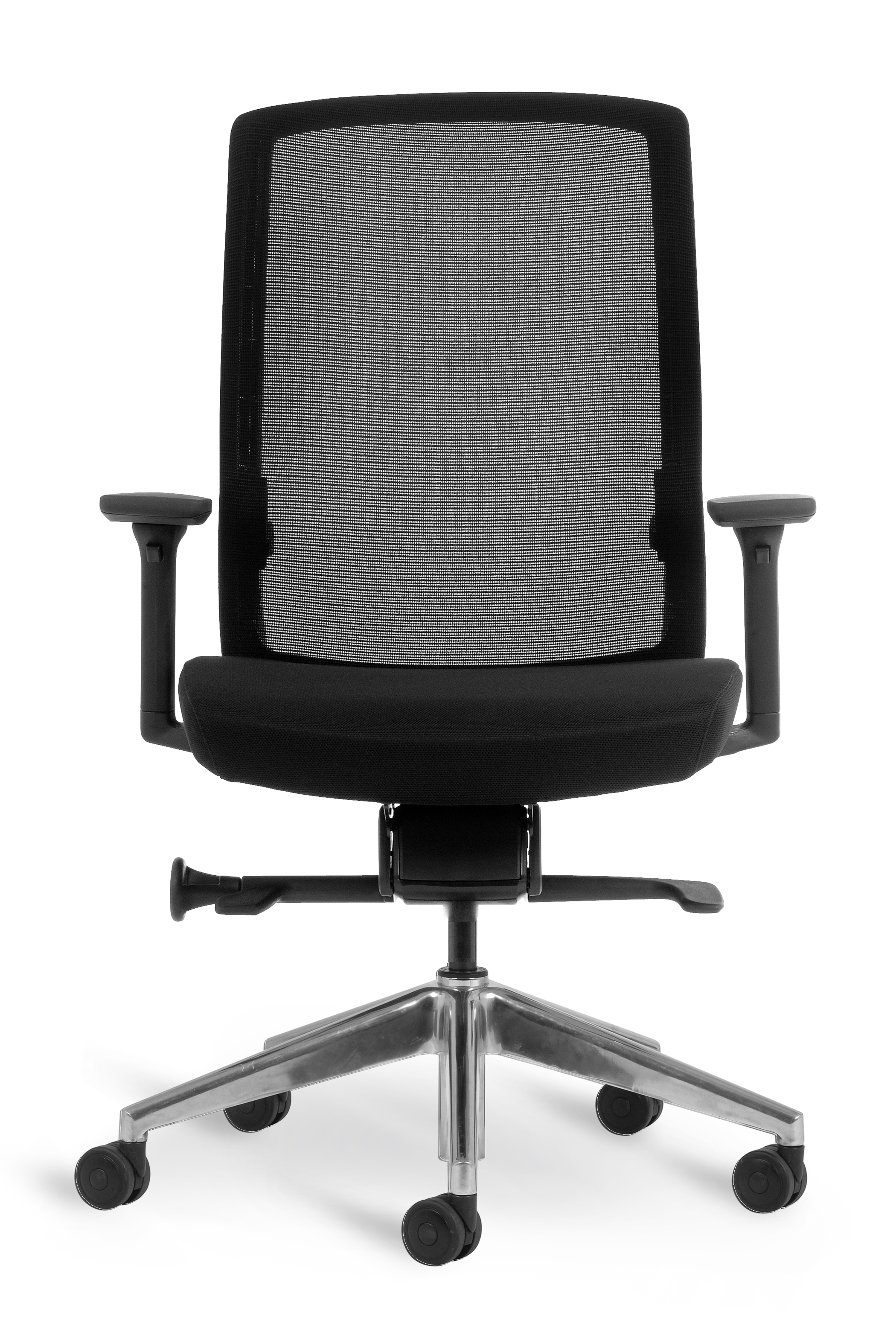 WS - J1 task chair - Black, polished base (Front)