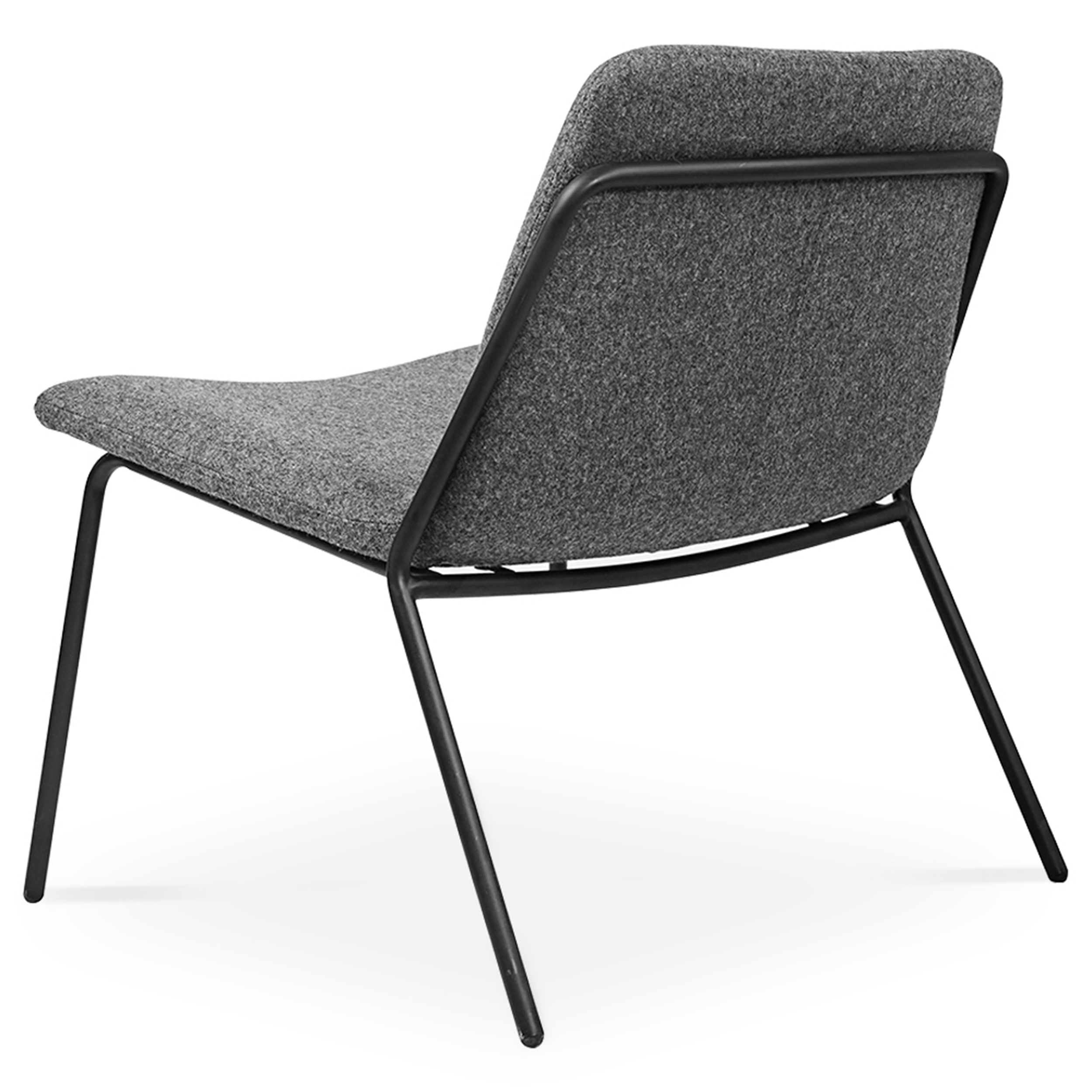 WS - Sling lounge chair - Upholstered dark grey (Back angle)