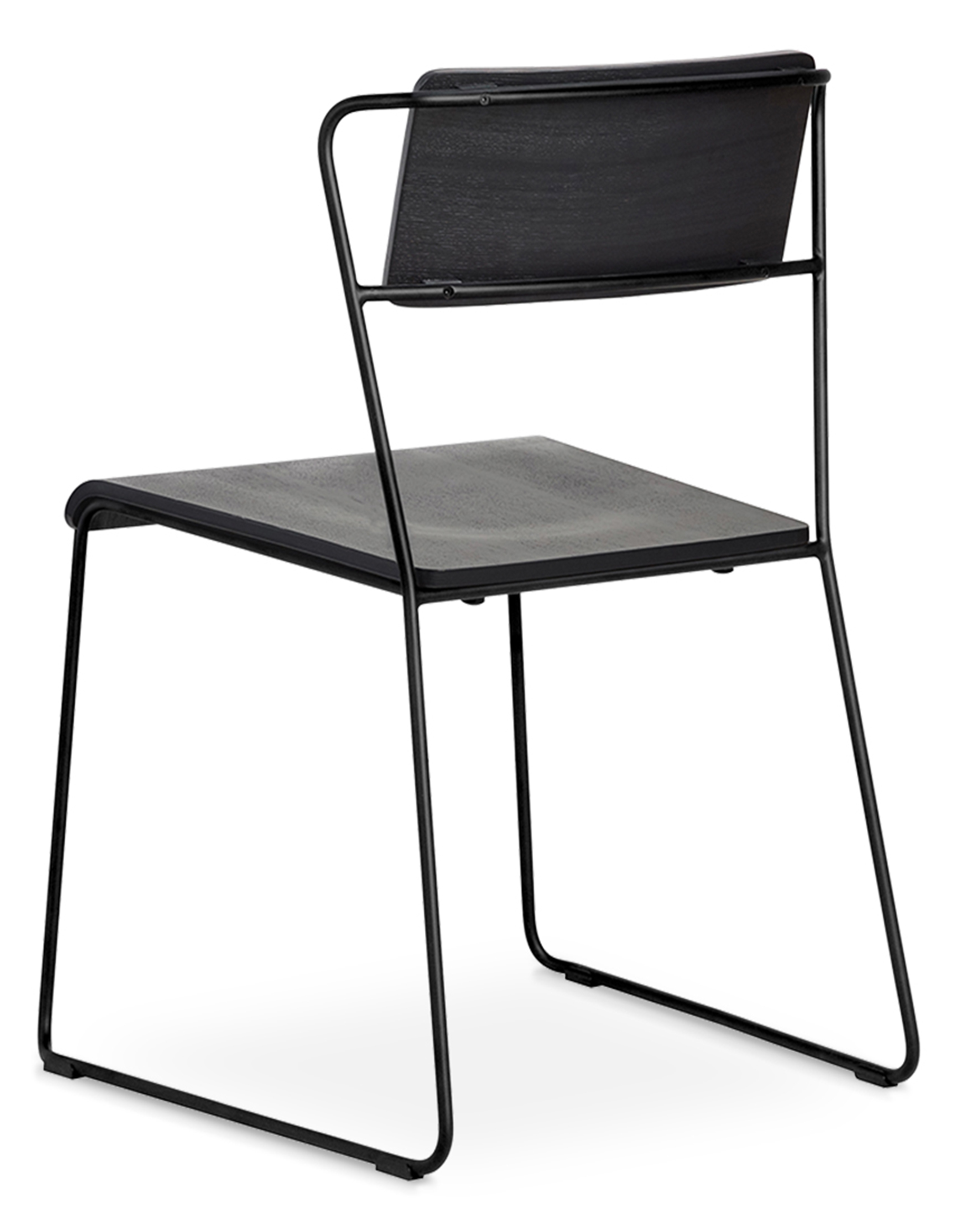 WS - Transit chair - Black ash (Back angle)