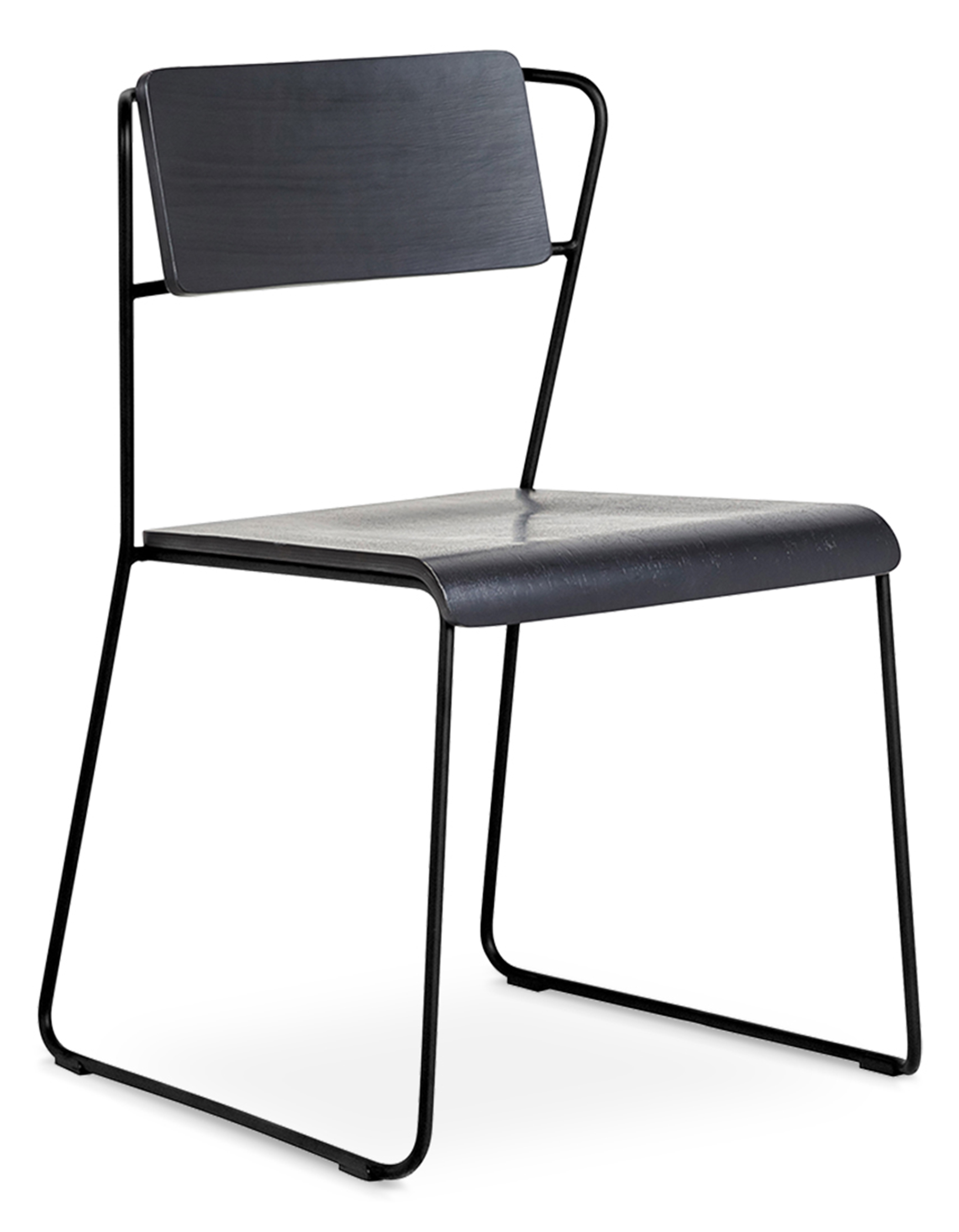 WS - Transit chair - Black ash (Front angle)