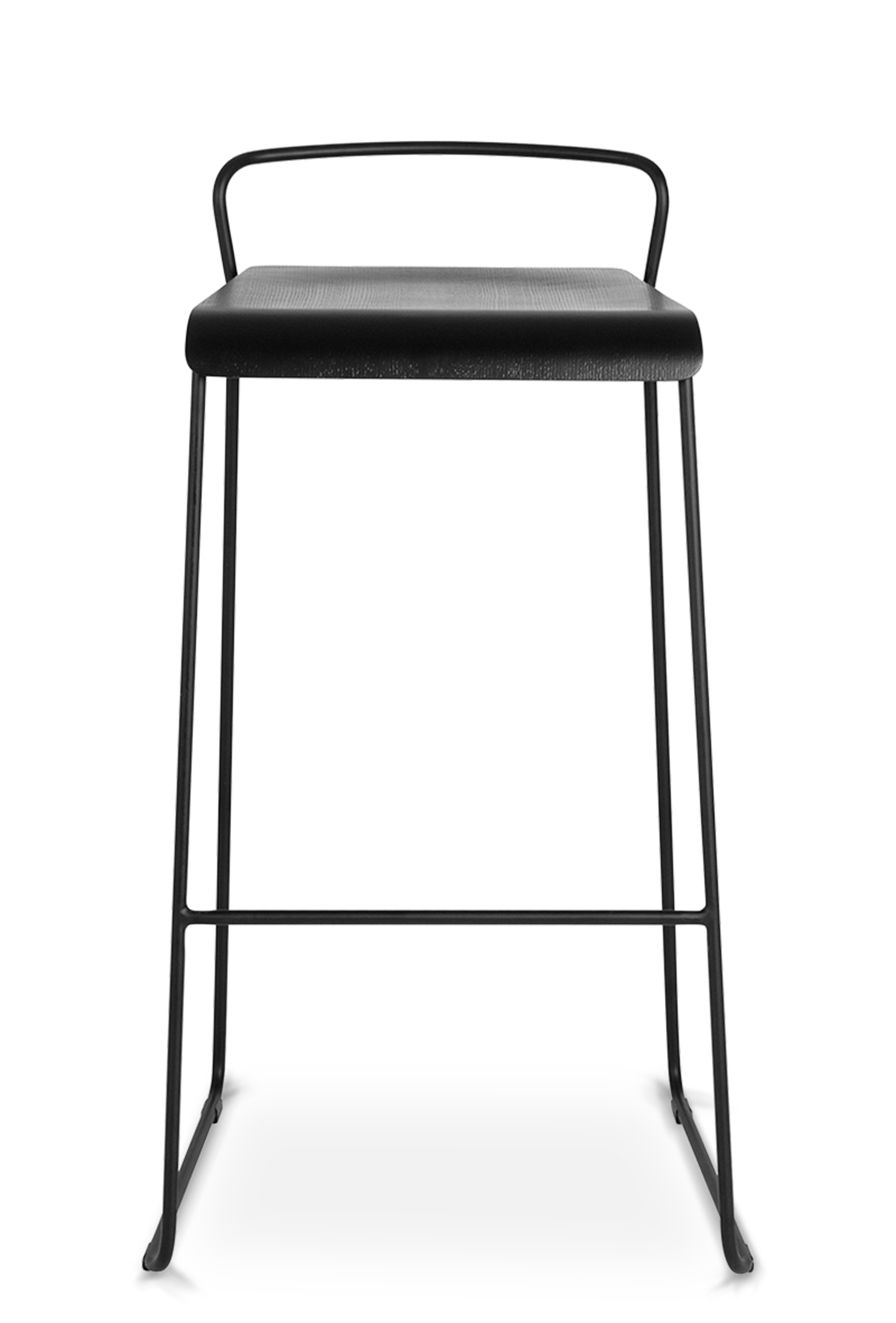 WS - Transit high stool - Black ash (Front)