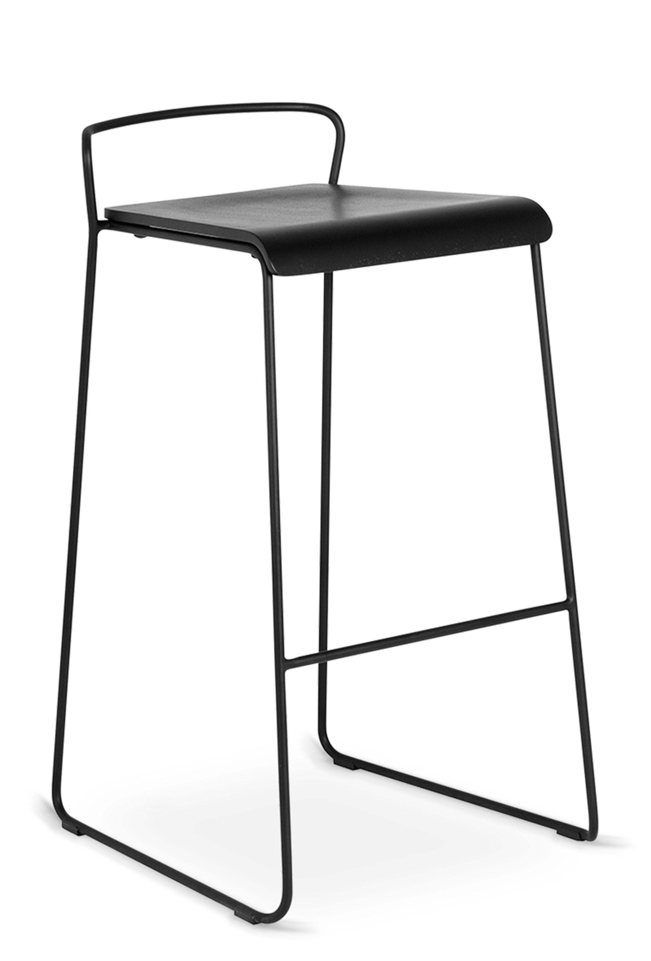 WS - Transit high stool - Black ash (Front angle)