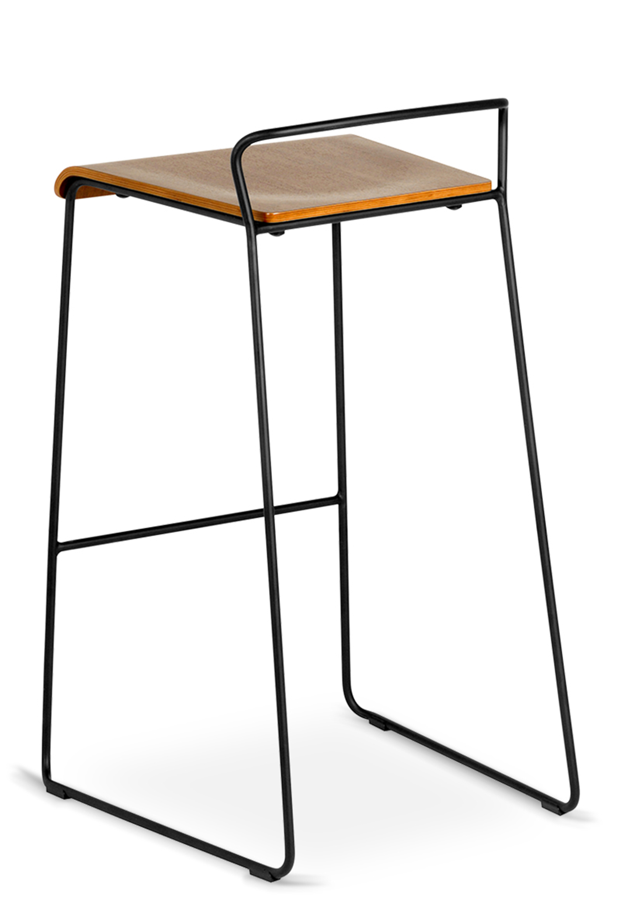 WS - Transit high stool - Walnut (Back angle)