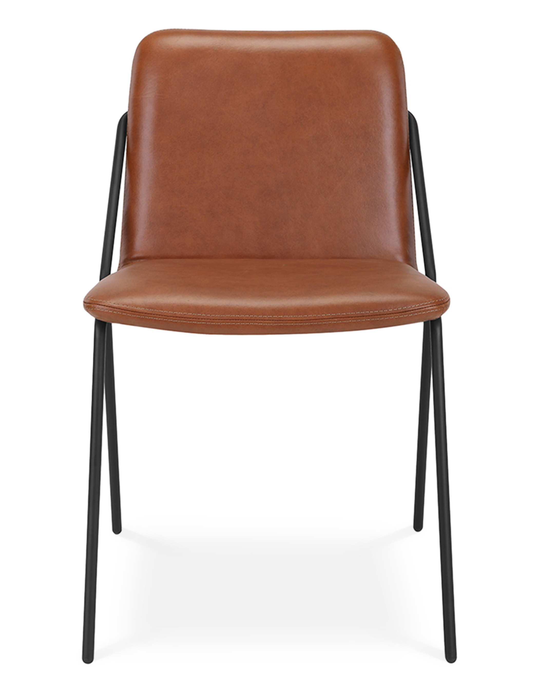 WS - Sling side chair - Upholstered PU leather (Front)