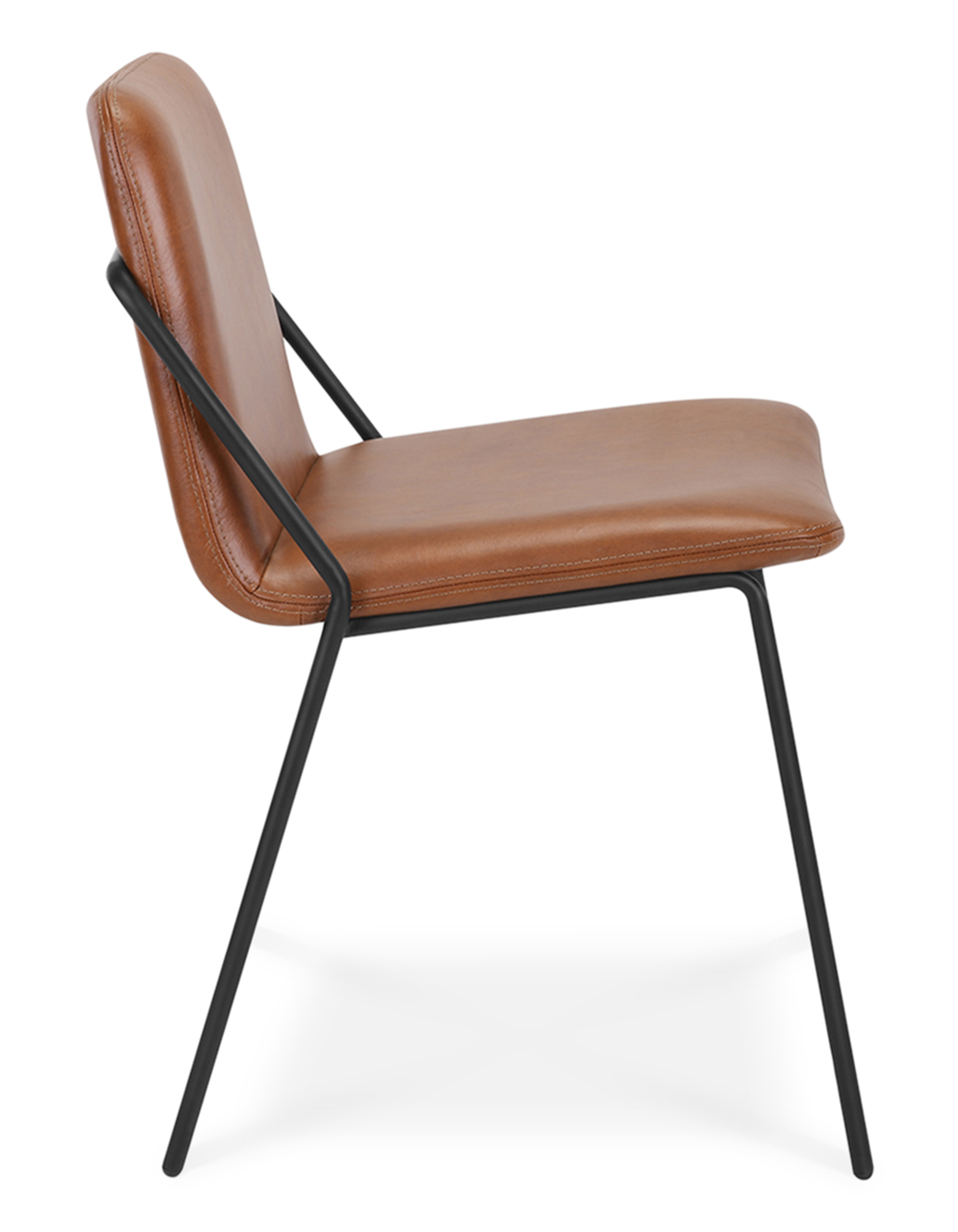 WS - Sling side chair - Upholstered PU leather (Side)