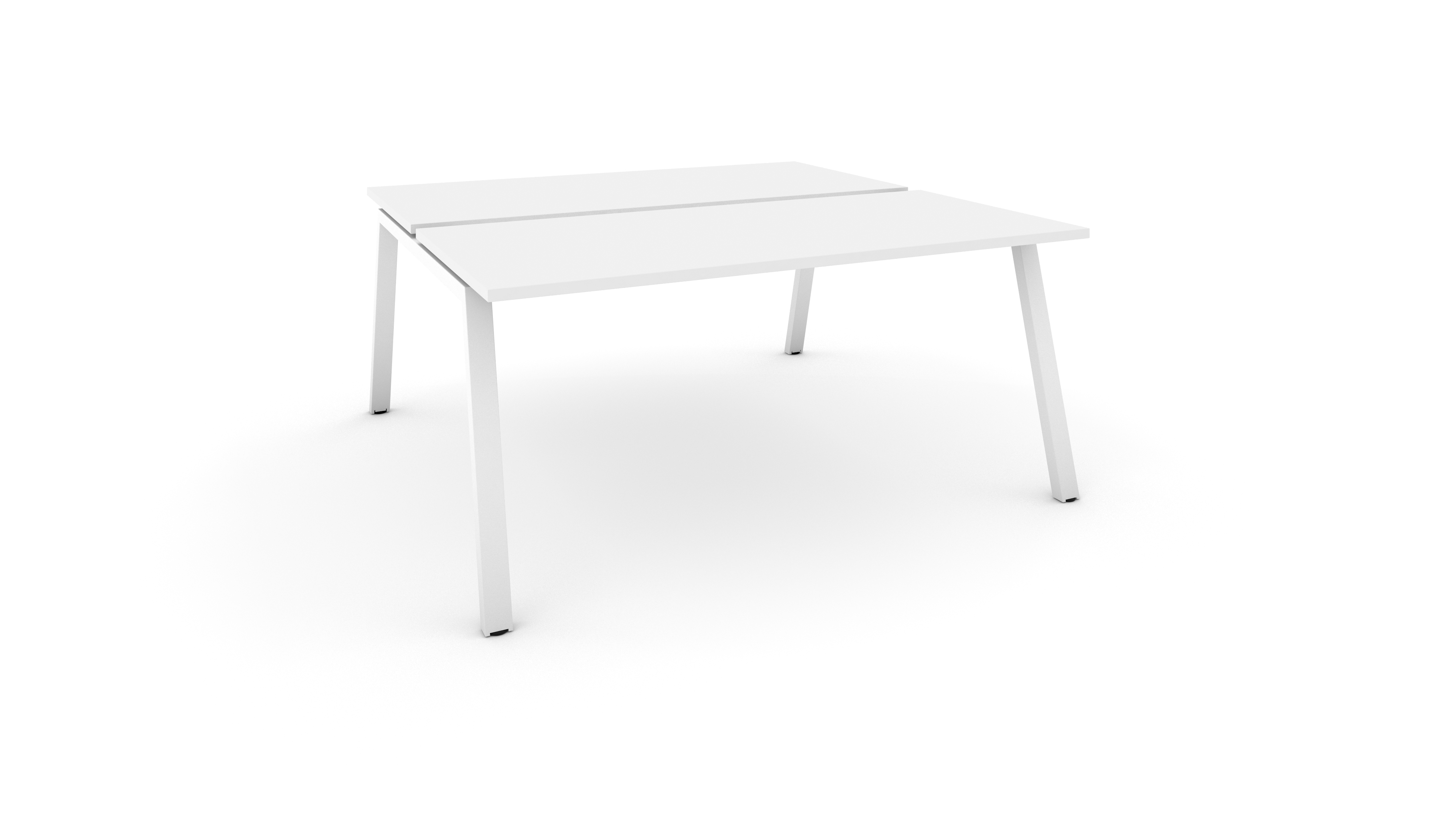 WS - A-frame desk - 2pers - All white