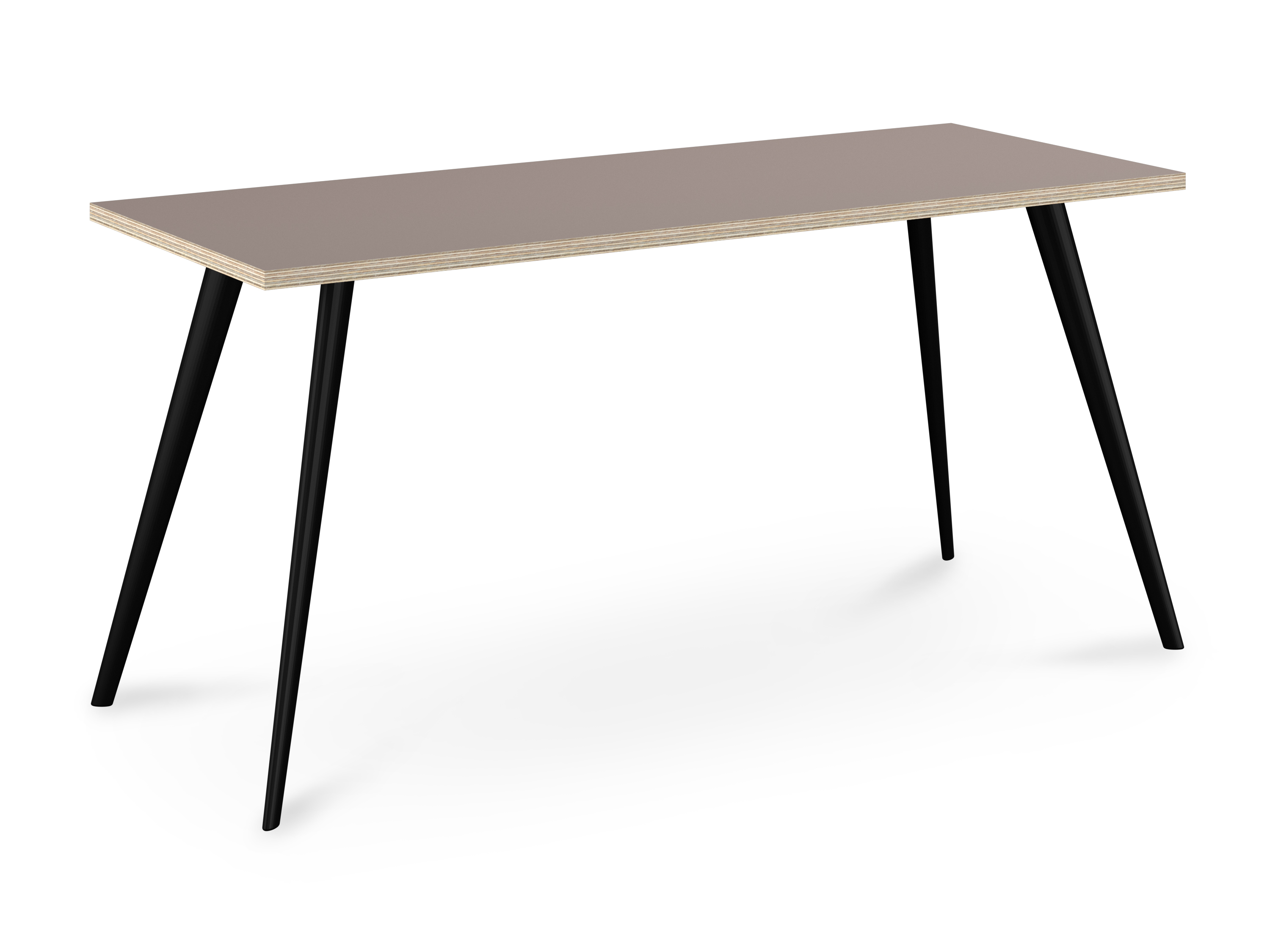WS - Air desk - Black legs, Stone Grey Acrylic Ply