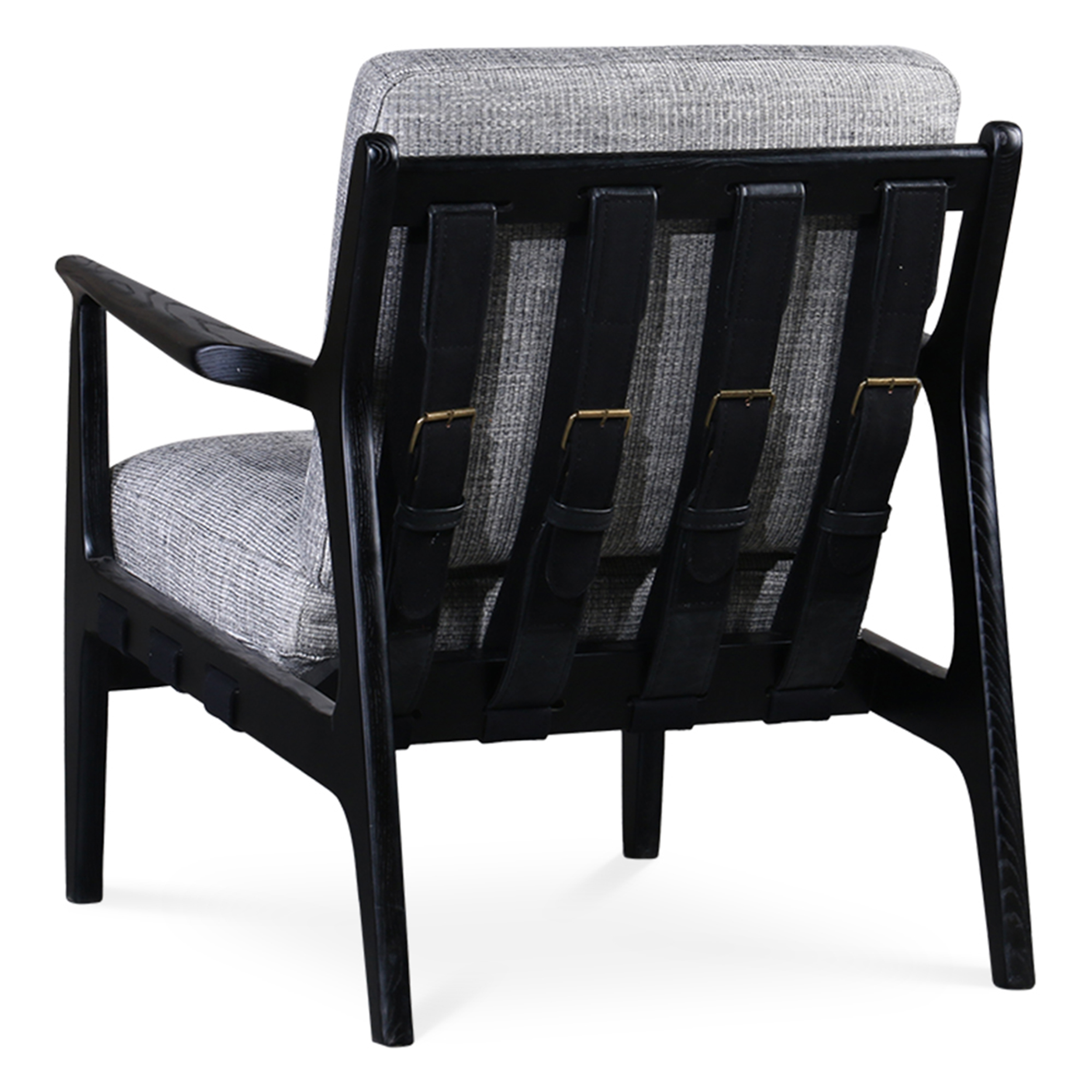 WS - At Ease armchair - Black & Fabric upholstery - (Back angle)