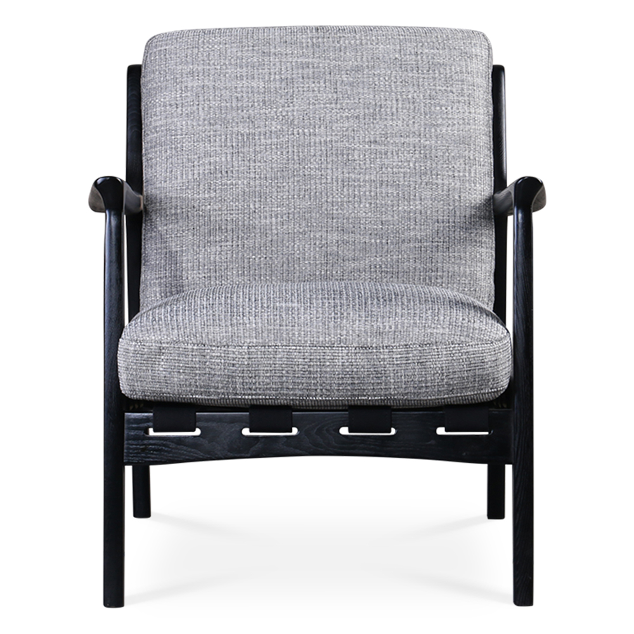 WS - At Ease armchair - Black & Fabric upholstery - (Front)