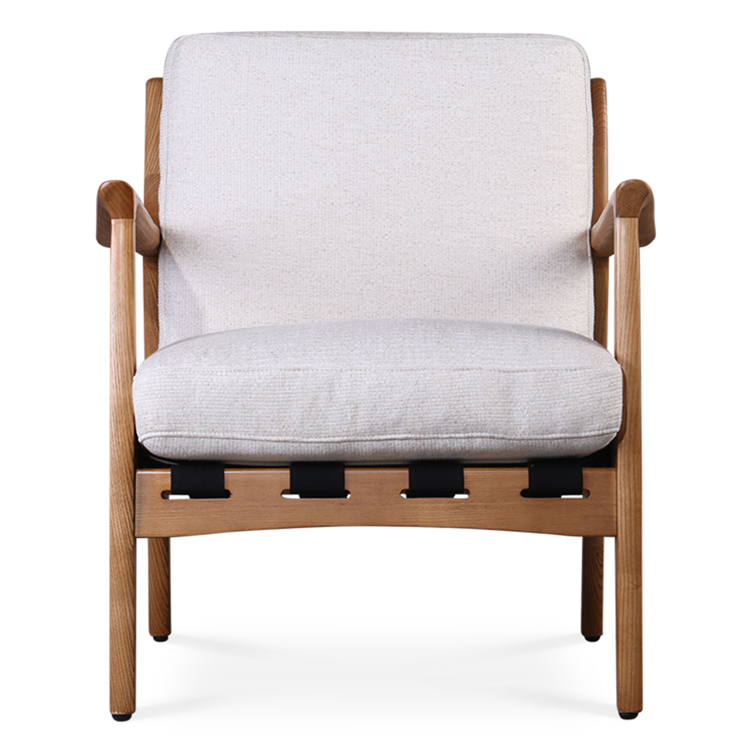 WS - At Ease armchair - Natural ash & Fabric upholstery - (Front)