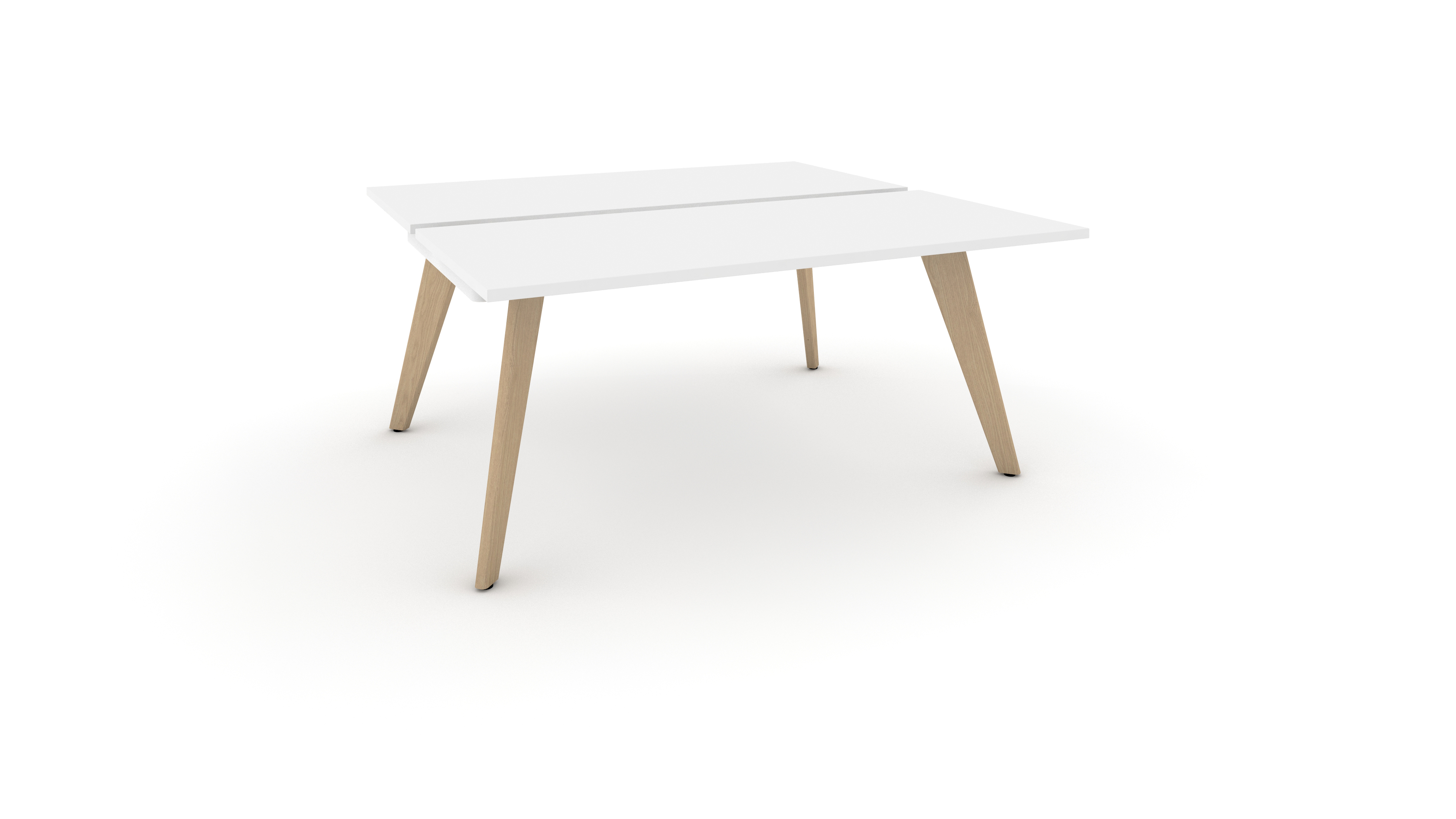 WS - Hub desk - 2pers - White top
