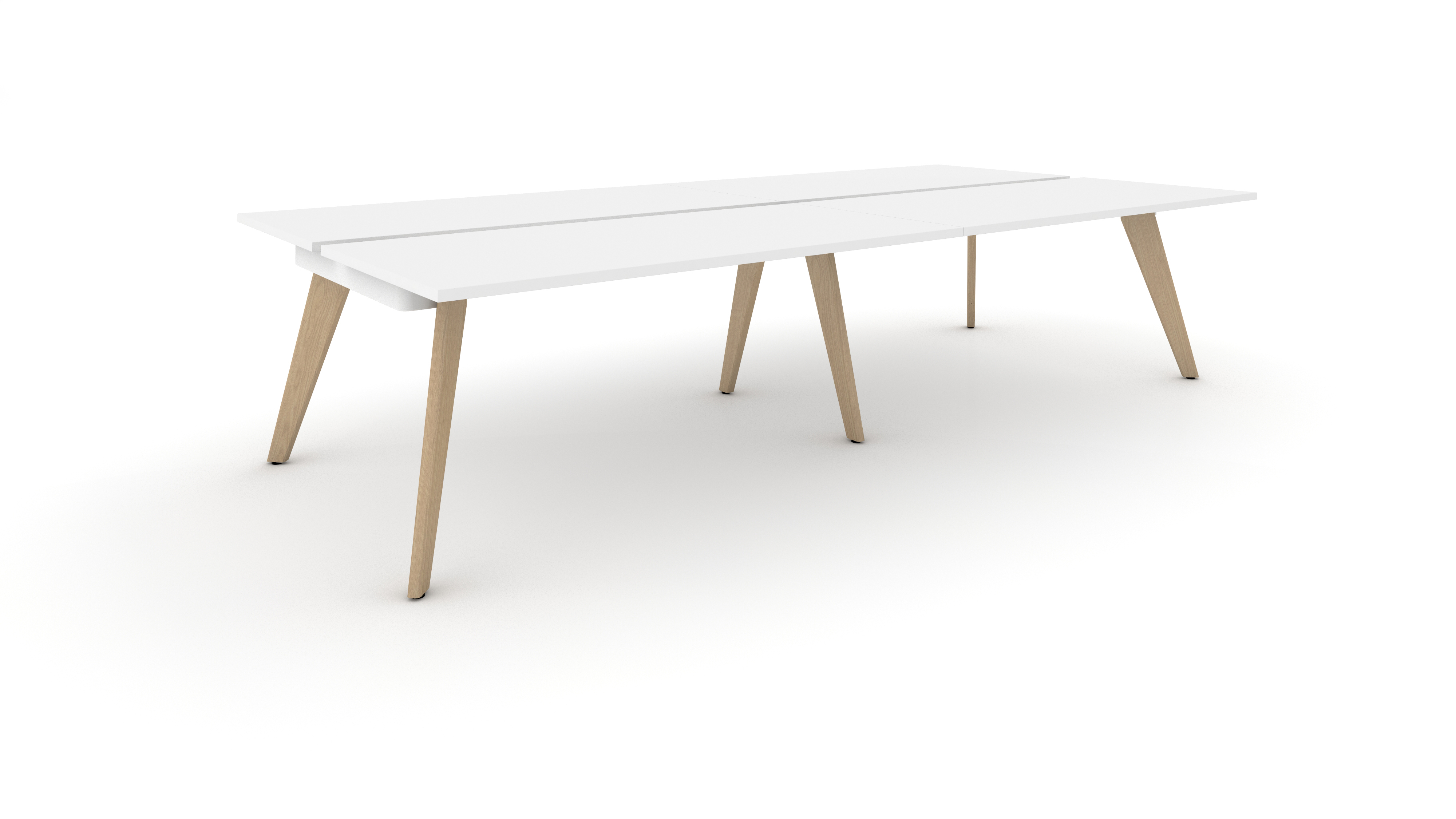 WS - Hub desk - 4pers - White top