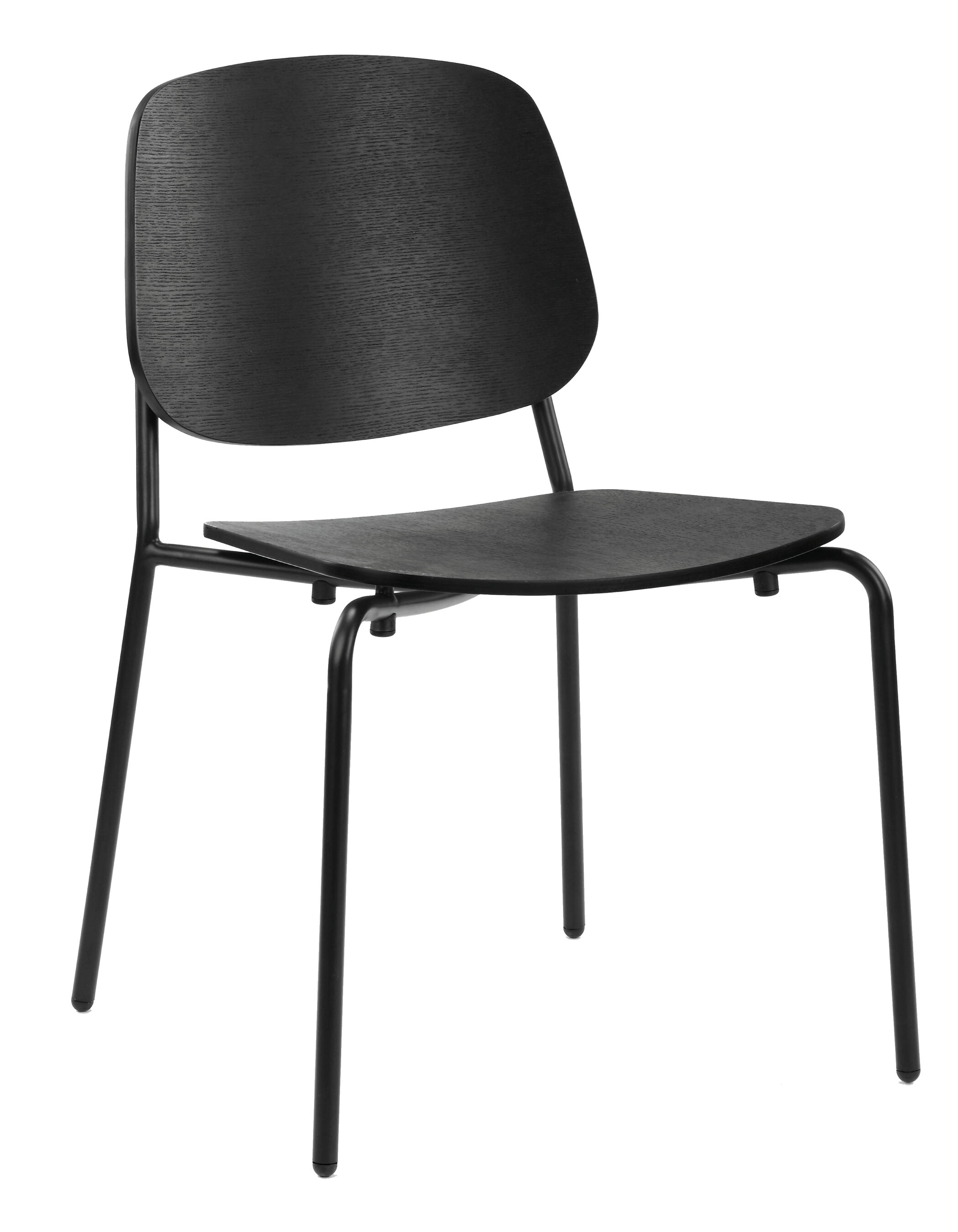 WS - Platform chair - Black ash (Front angle)