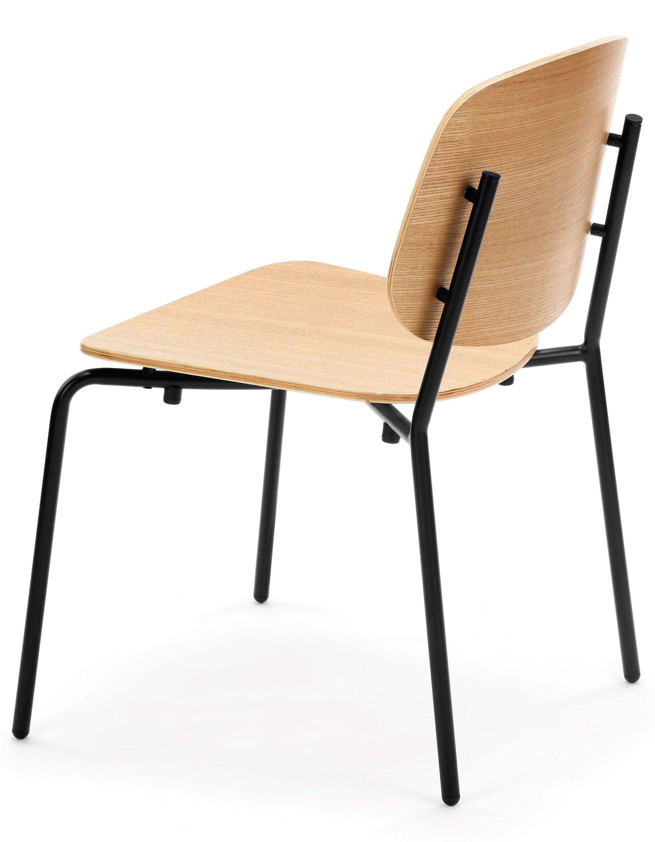 WS - Platform chair - Natural ash (Back angle)