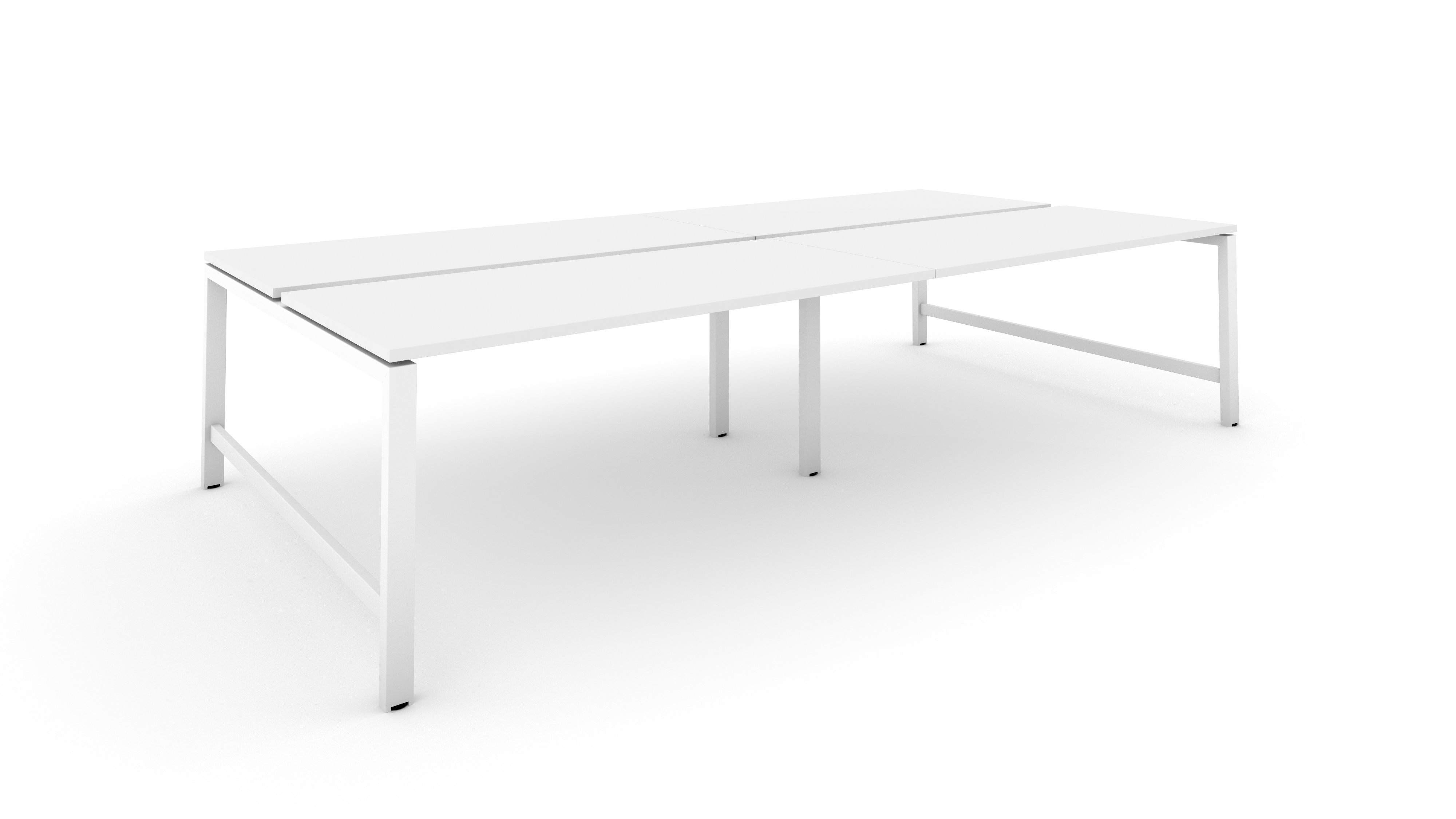WS - Studio desk - 4pers - All white
