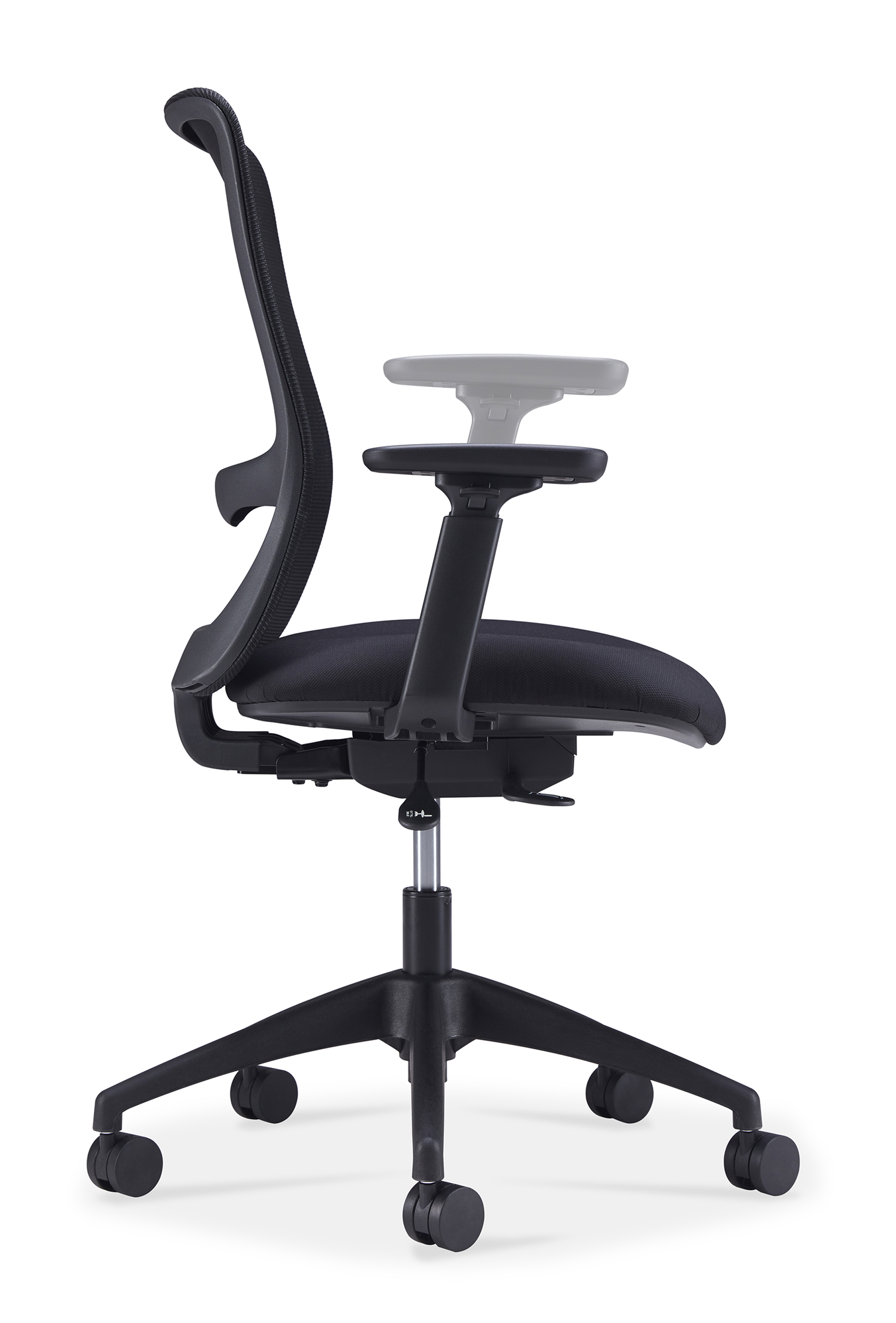 WS - L21 task chair (Side - Arm up)