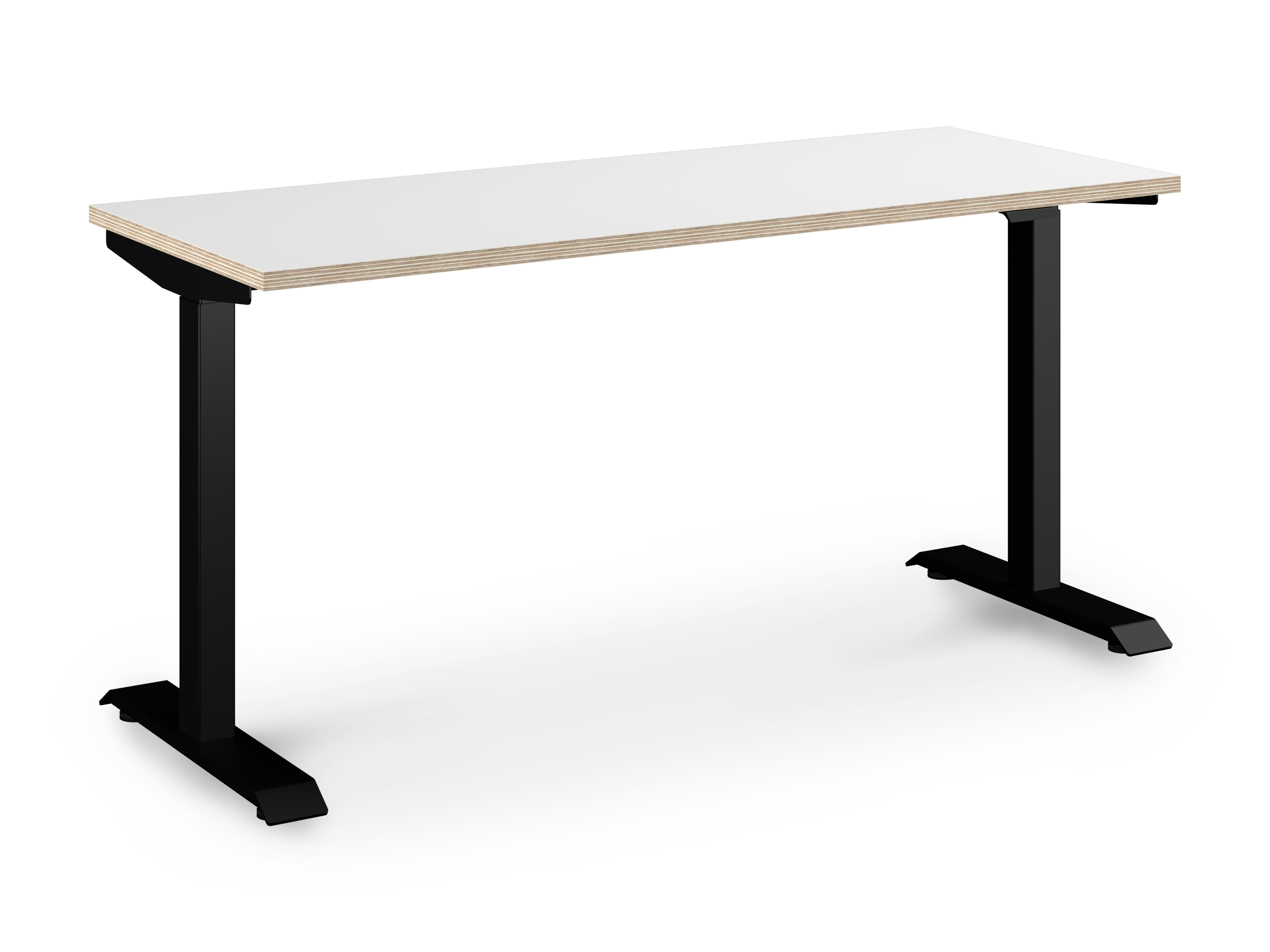 WS - Sit Stand Solo - Black Frame, White ply edging