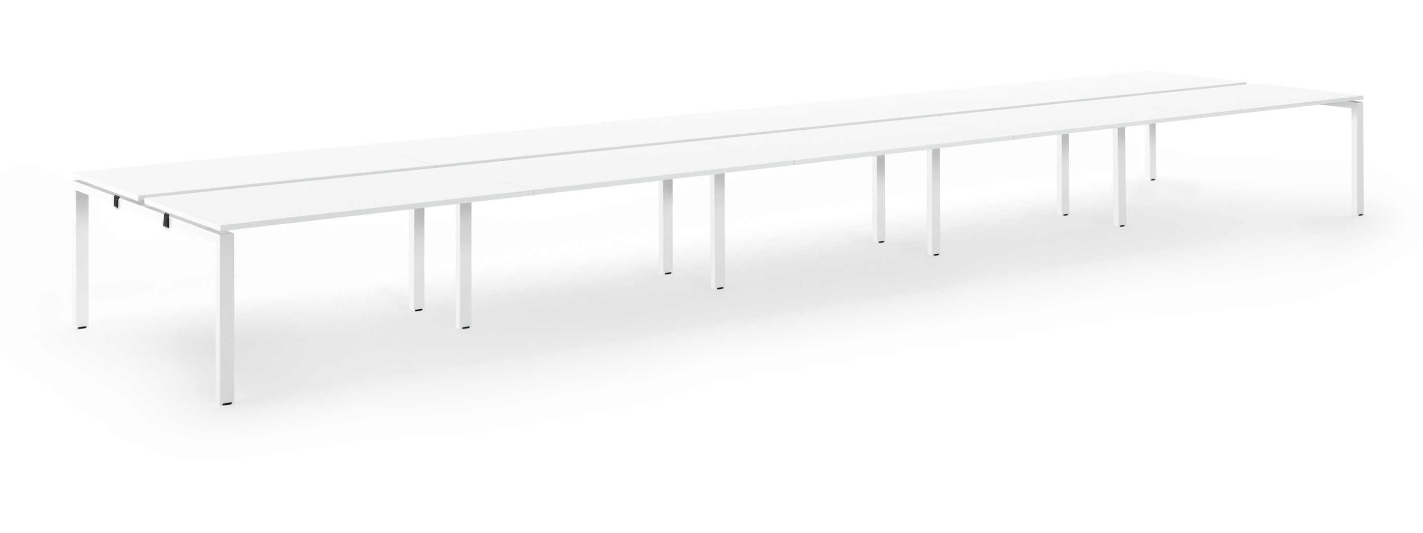 WS - Rail desk - 10pers - All white