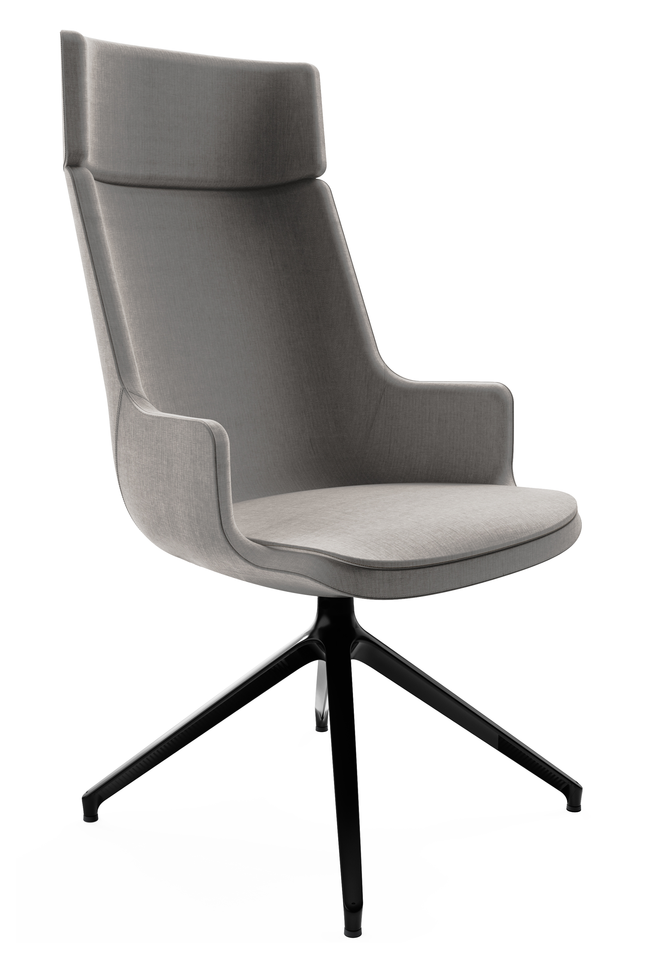 WS - Contour chair - High, 4 star black base (Front angle)