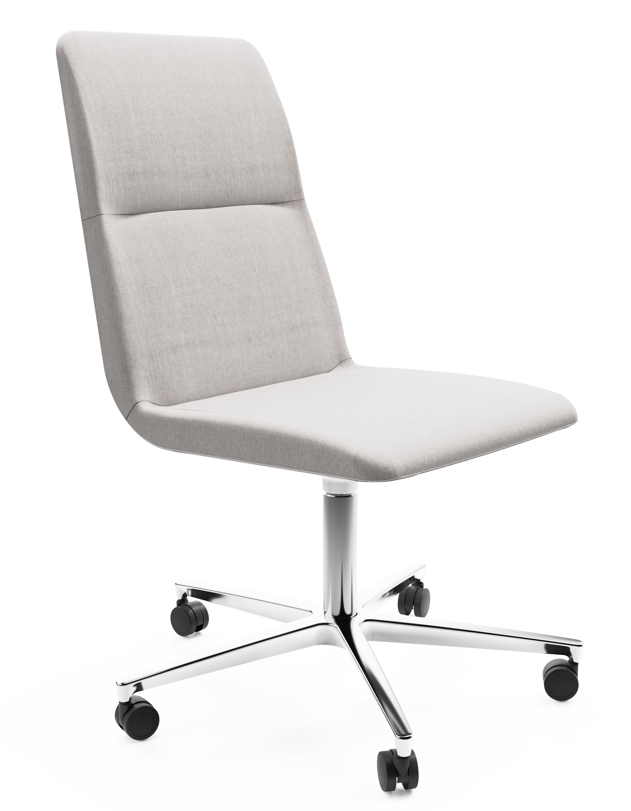 WS - Accord 5 star base chair - chrome - remix 126 - front angle