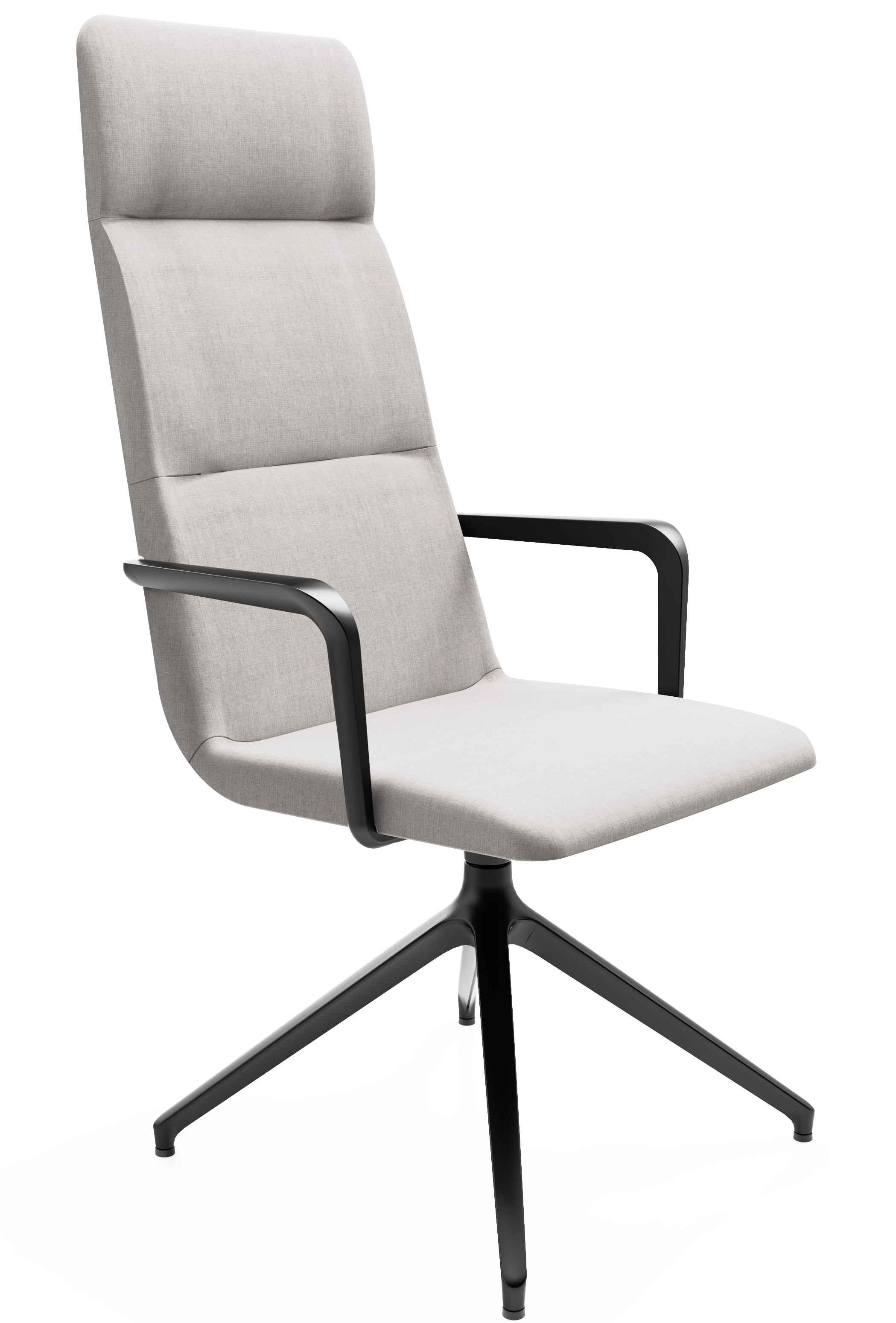 WS - Accord arms high 4 star base chair - black - remix 126 - front
