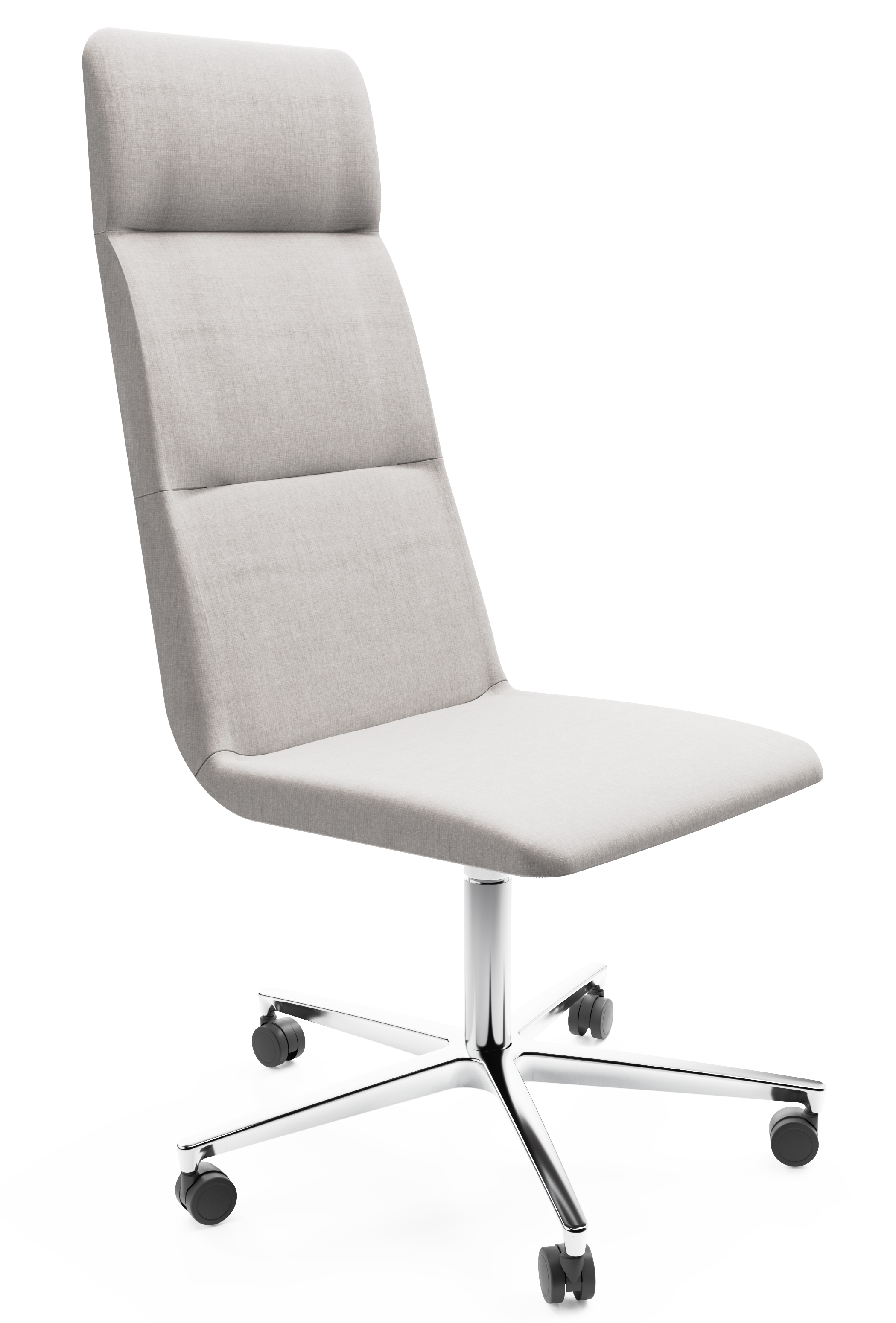 WS - Accord high 5 star base chair - chrome - remix 126 - front angle