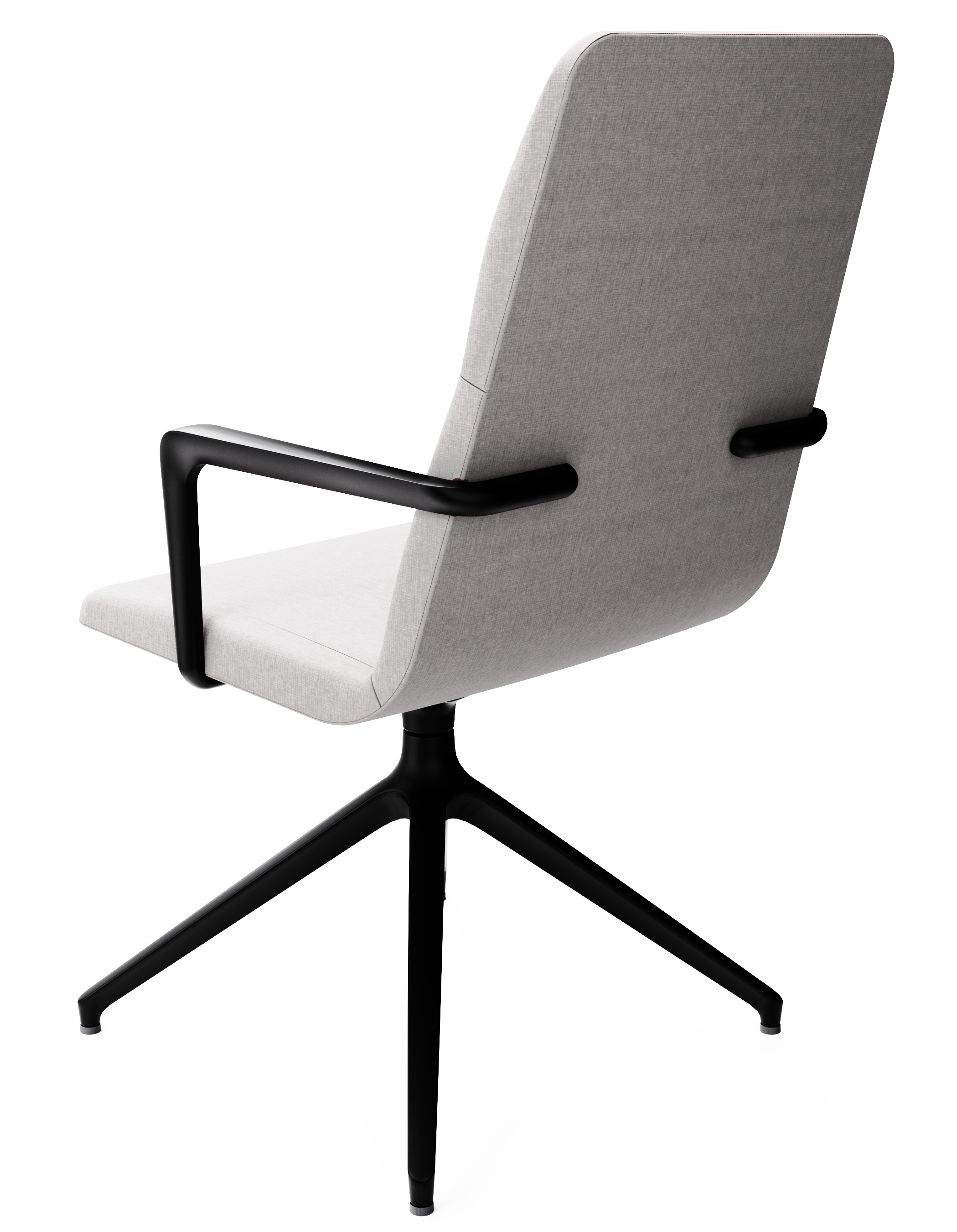 WS - Accord with arms 4 star pyramid base chair - black - remix 126 - back angle