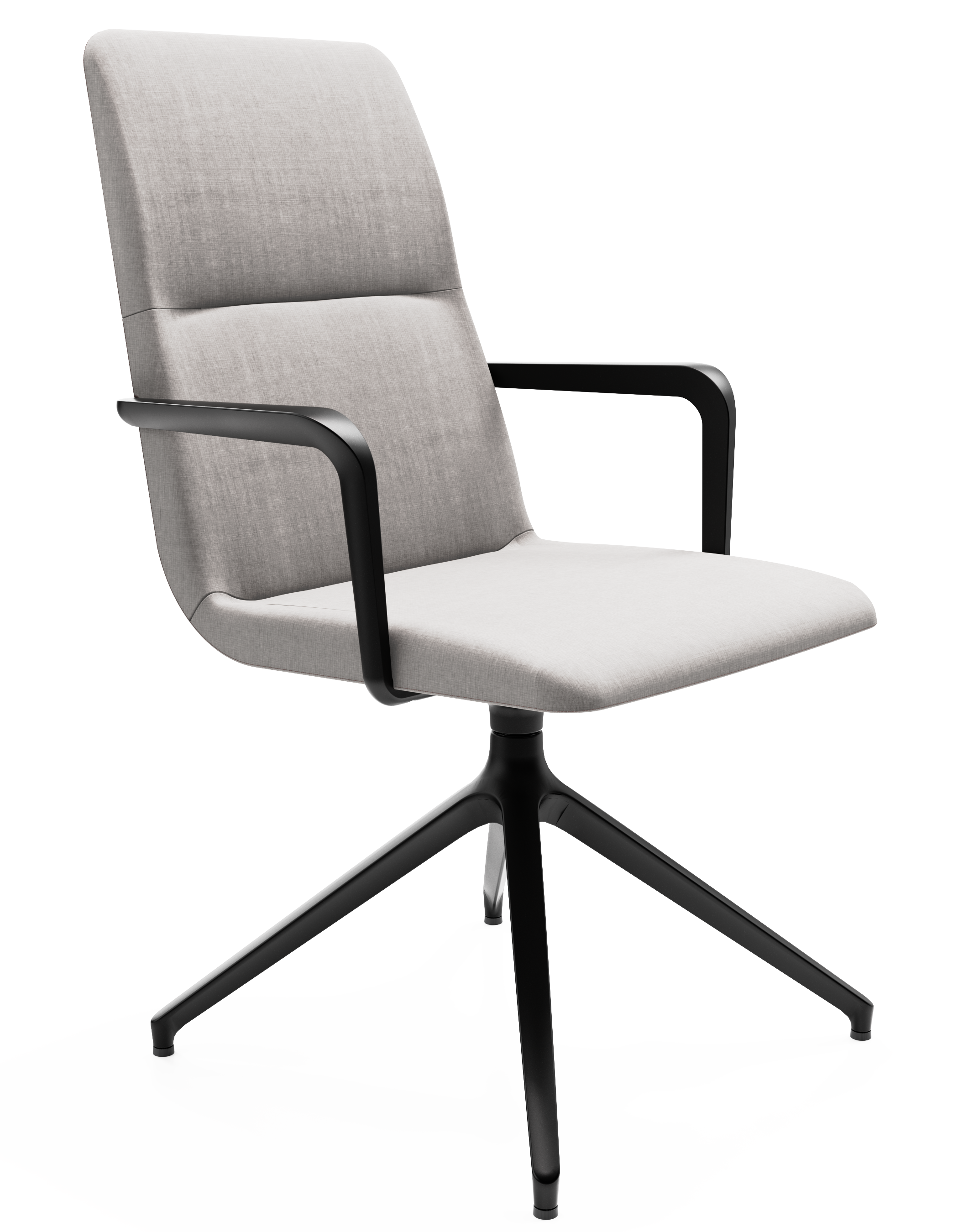 WS - Accord with arms 4 star pyramid base chair - black - remix 126 - front angle