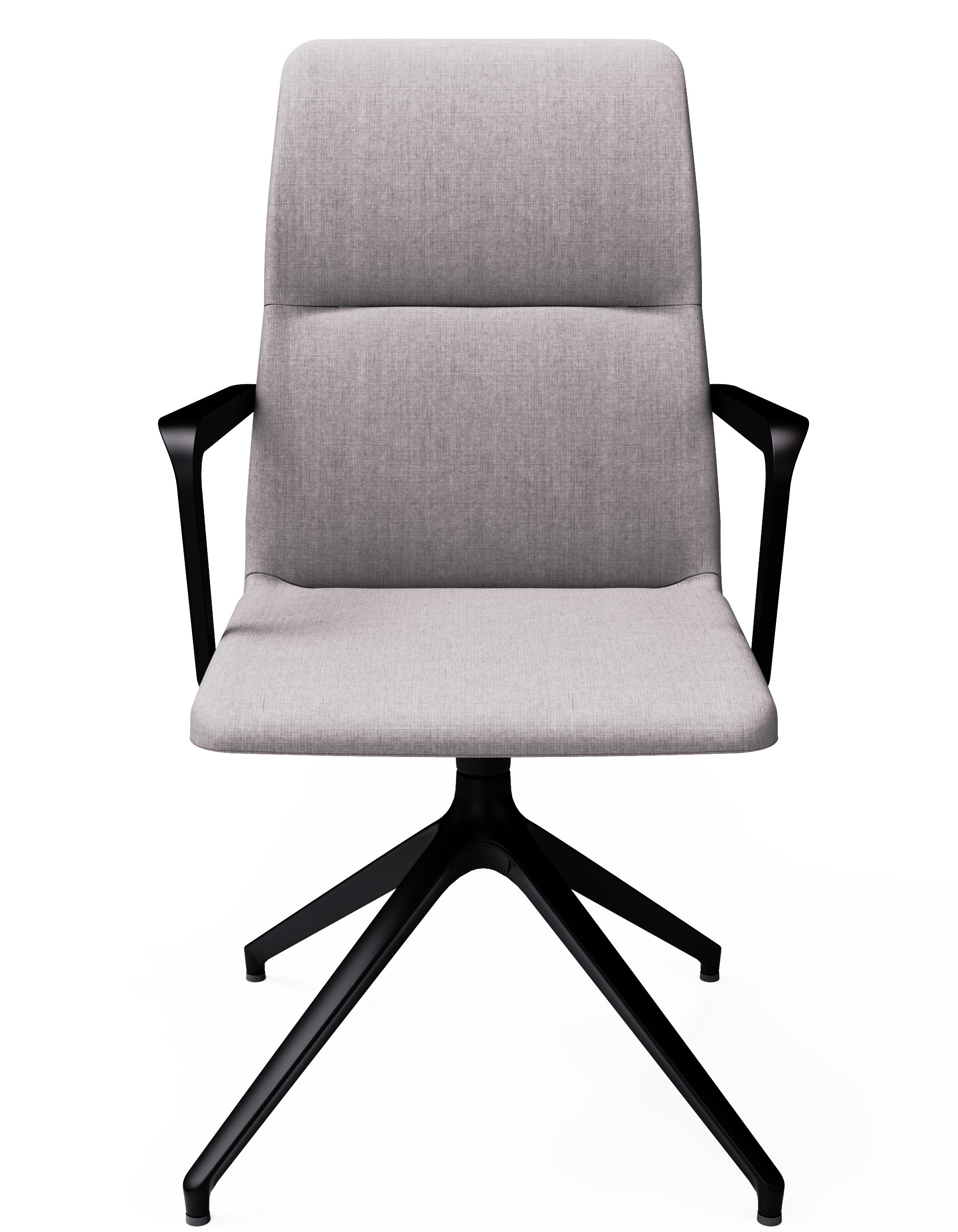 WS - Accord with arms 4 star pyramid base chair - black - remix 126 - front