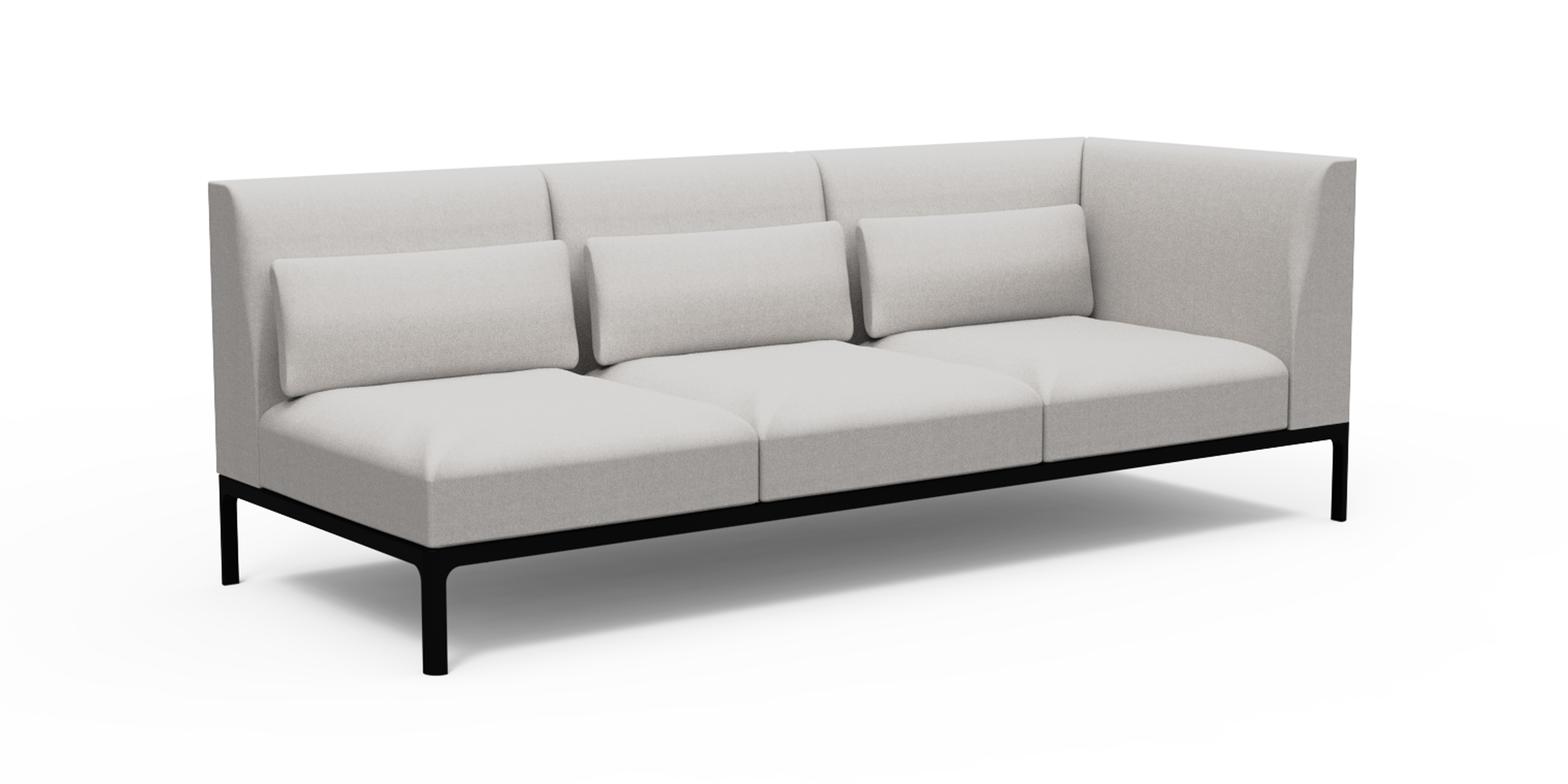 WS - Profile Sofa - 3-seater Chaise right (Light grey)