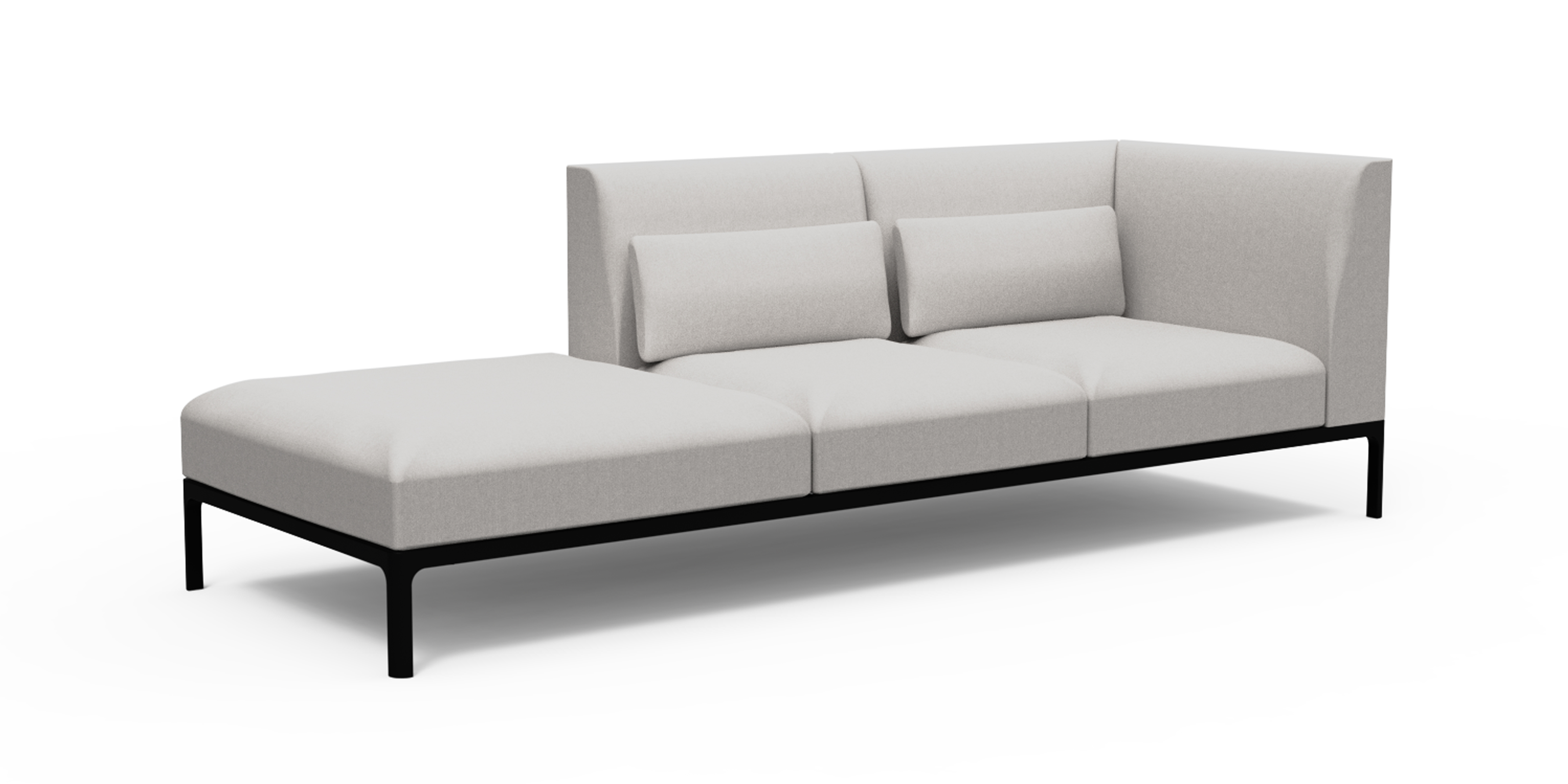 WS - Profile Sofa - 3-seater Daybed right (Light grey)