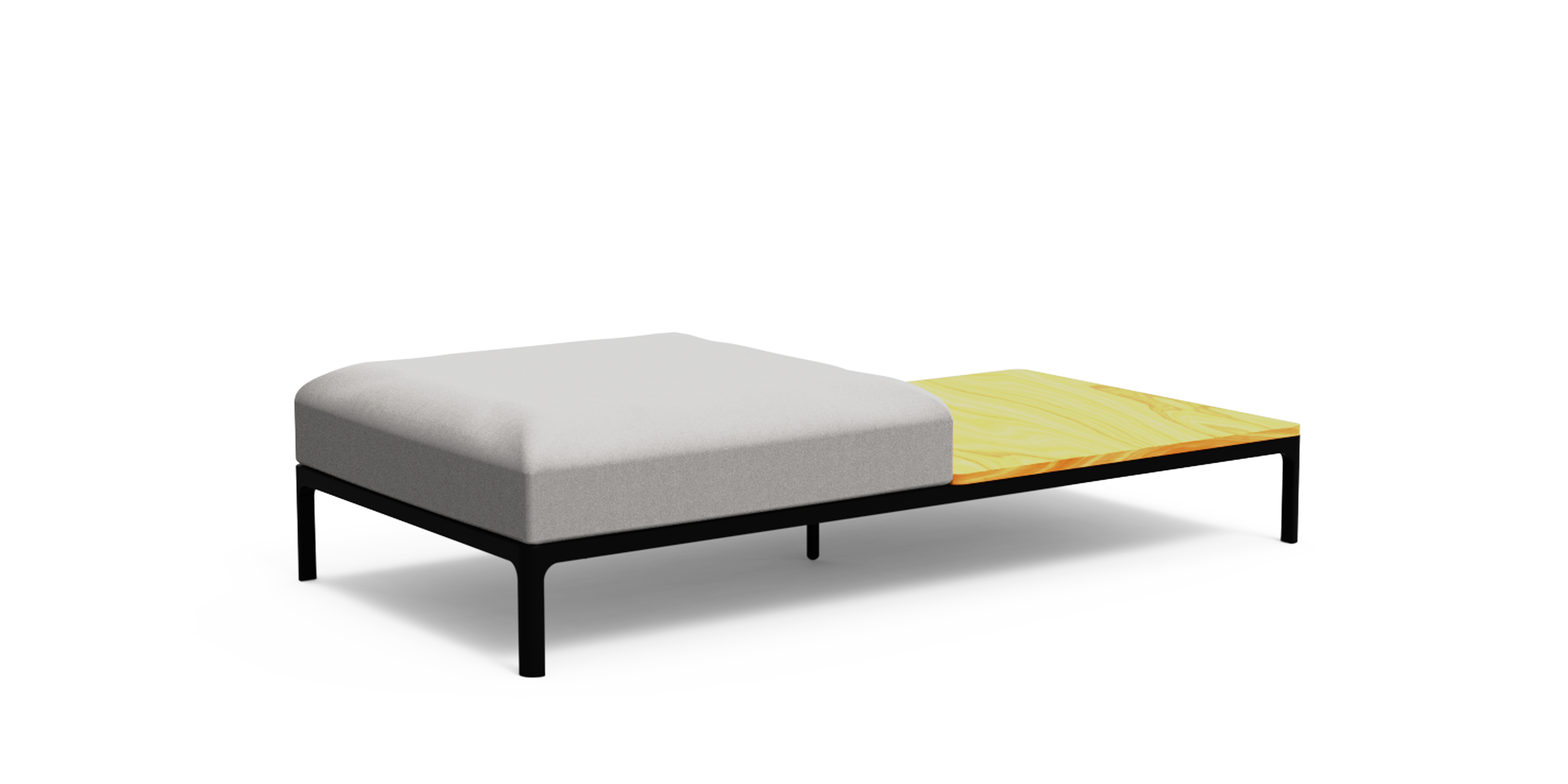 WS - Profile Sofa - Single island with table (Light grey)