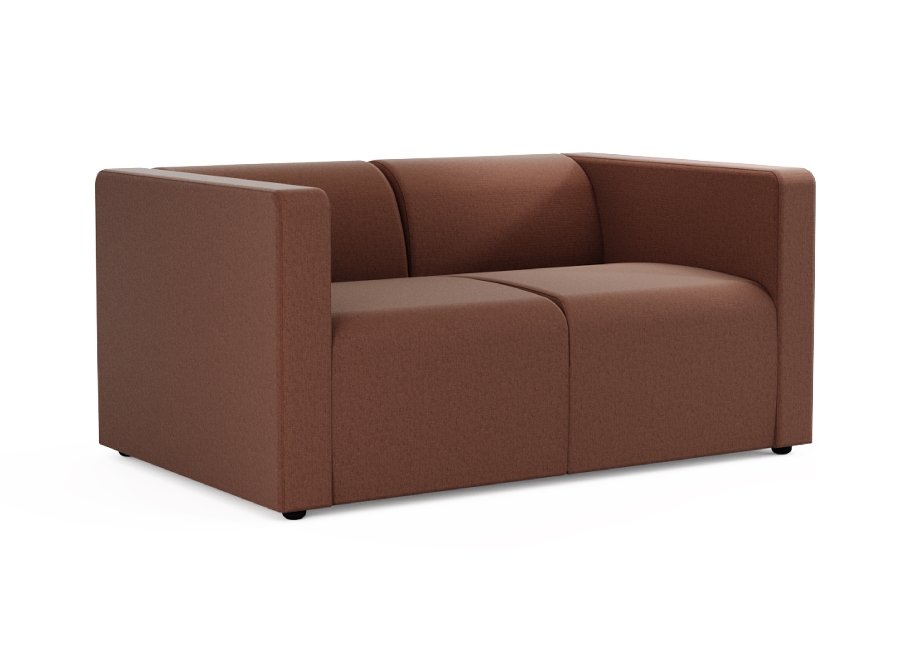 WS - Den 2 Seater Sofa - Brown (Front Angle)