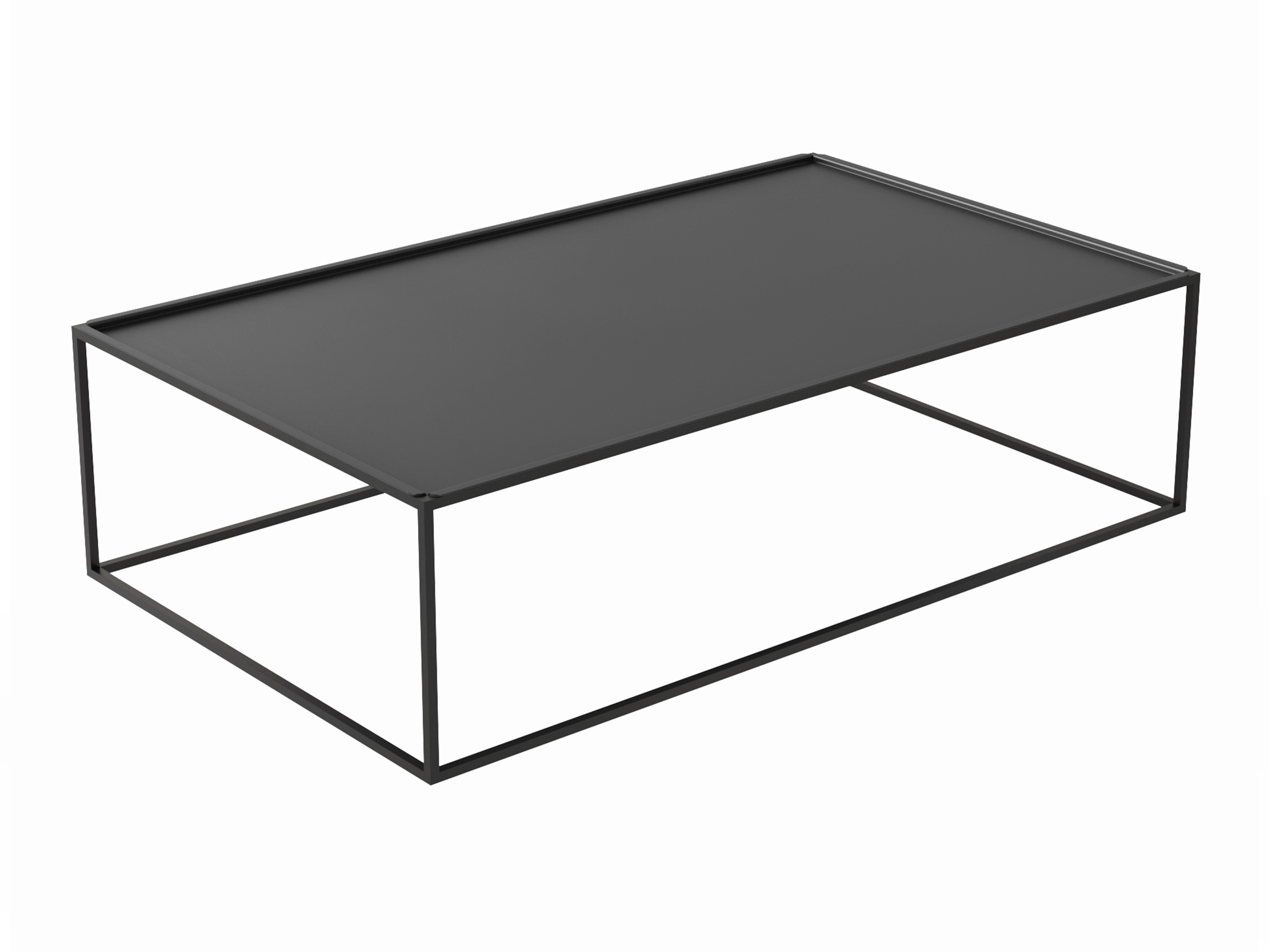WS - Settle Coffee Table Low - Black - 1000x600x270
