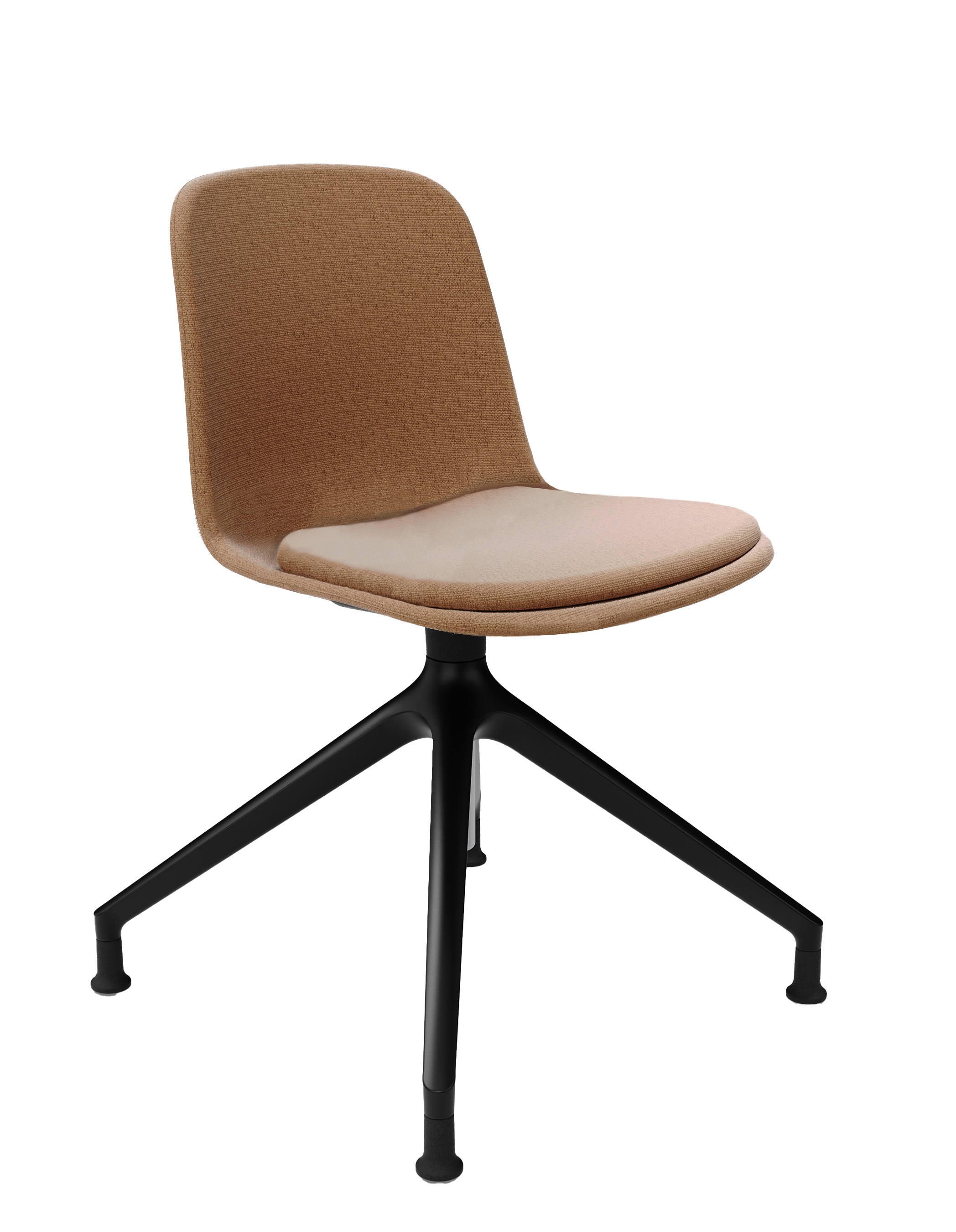 WS - Moto Side Chair Upholstered - 4-star base - Front Angle