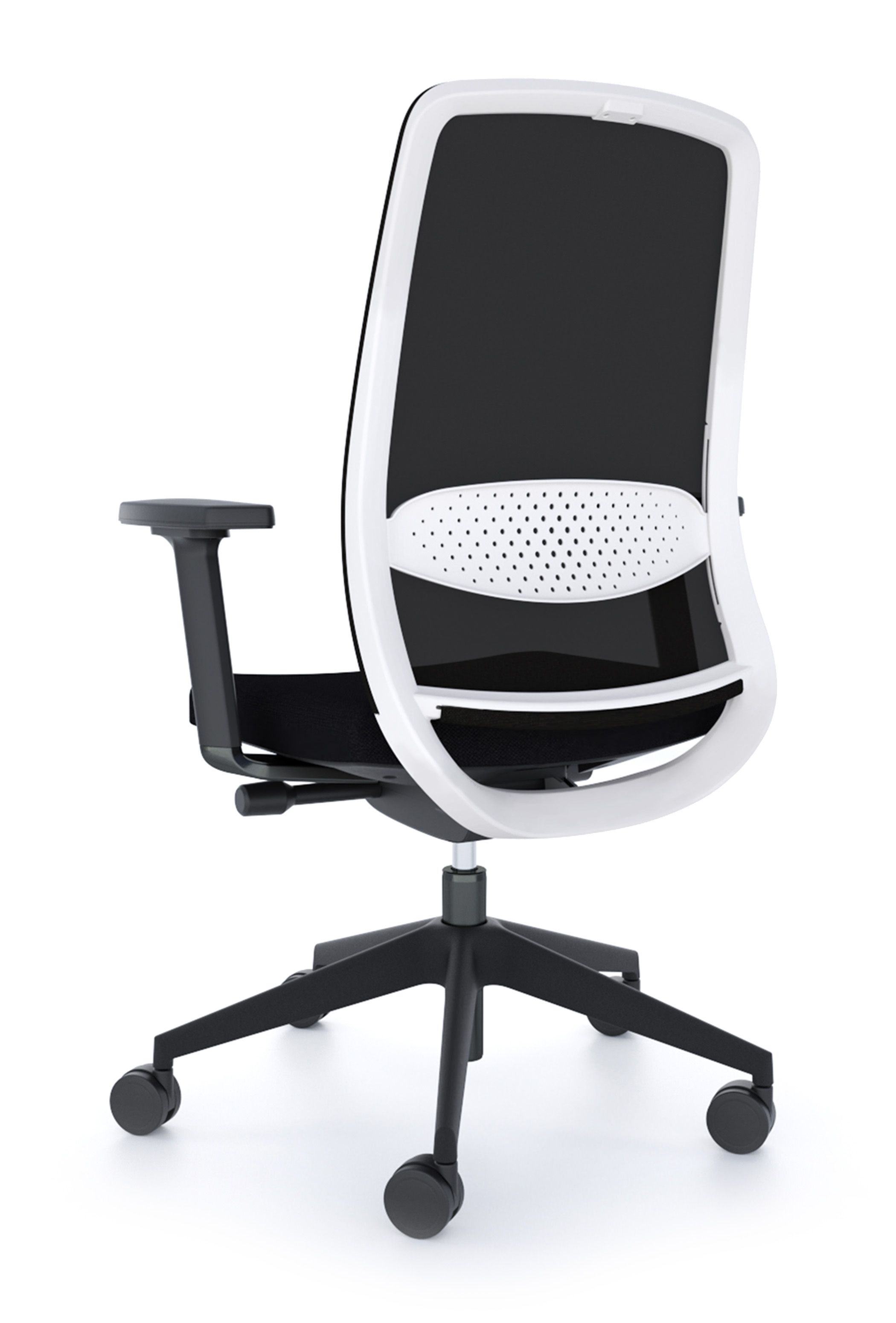 WS - N12 task chair - White&Black (Back angle)