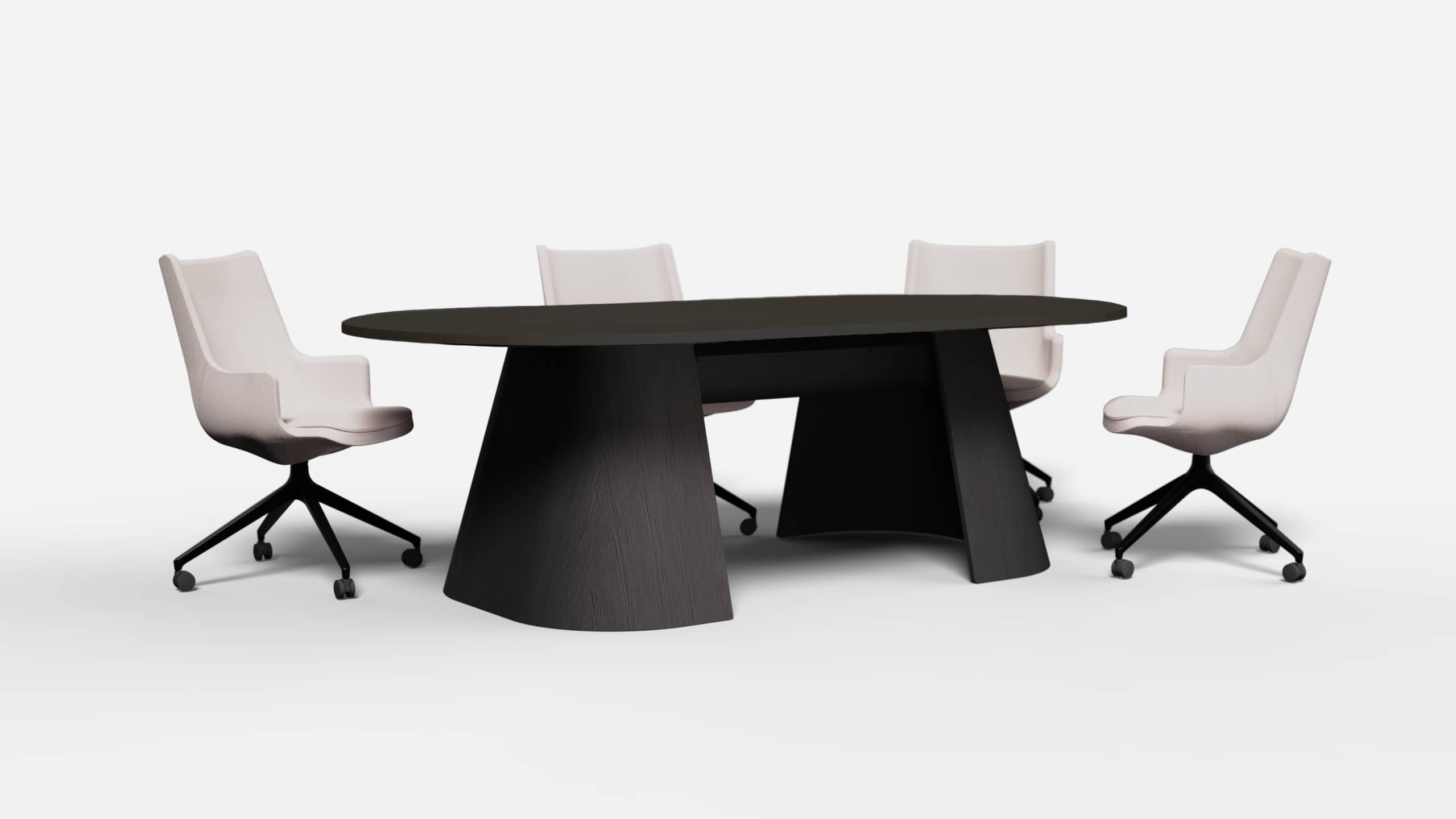 WS - Render - Alta table, Black Oval